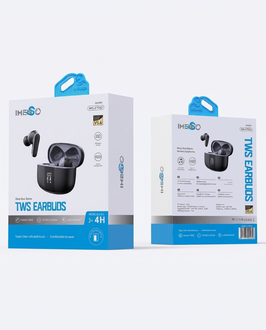 Simsiz quloqchin Imenso IMS-ET032 Bluetooth 5.4 TWS qora — 2/2