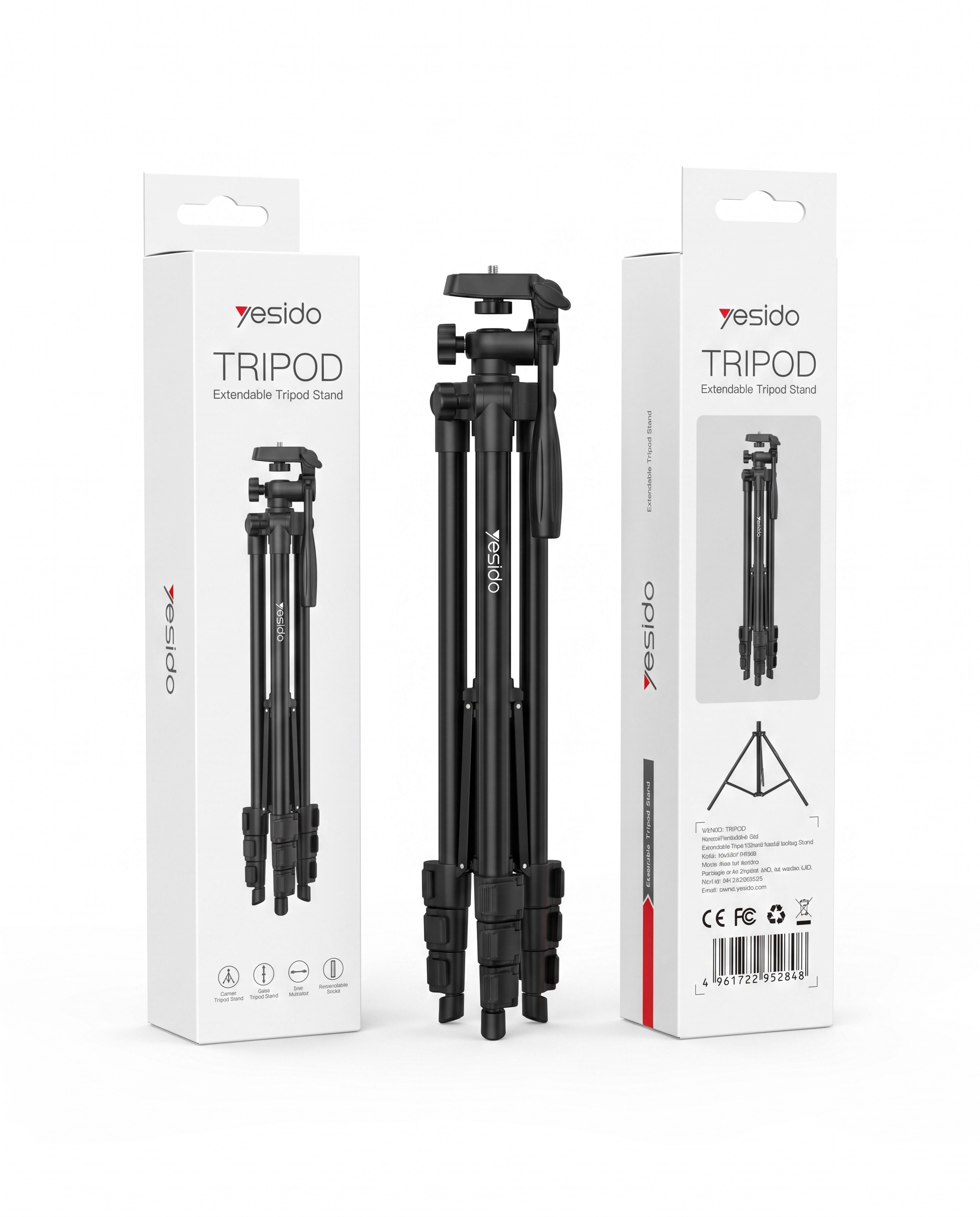 Selfi tayoq Yesido SF23 AI yuz kuzatuvchi Bluetooth tripod — 2/2
