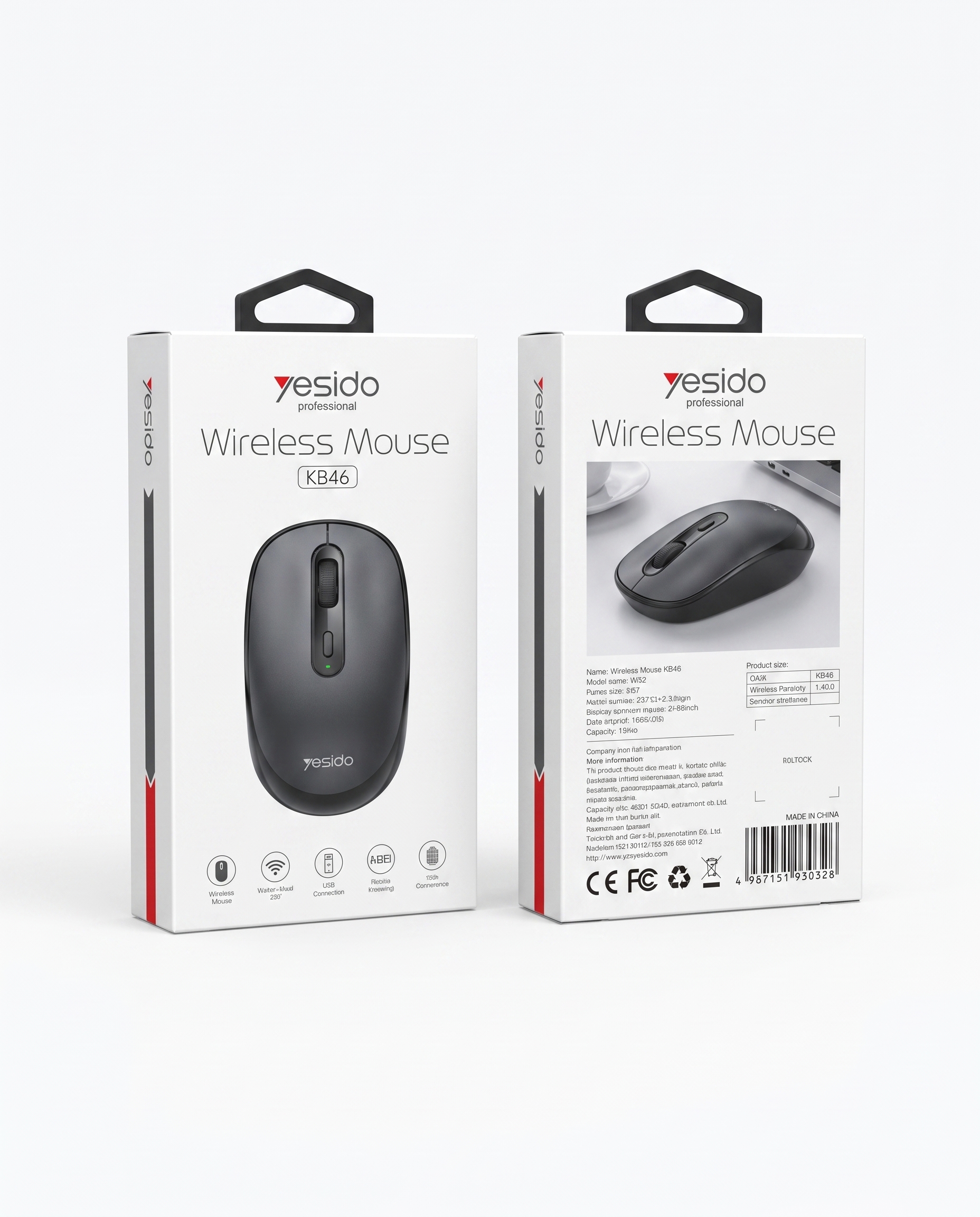 Simsiz sichqoncha Yesido KB46 RGB yoritgichli Bluetooth va 2.4G geymer sichqonchasi — 2/2