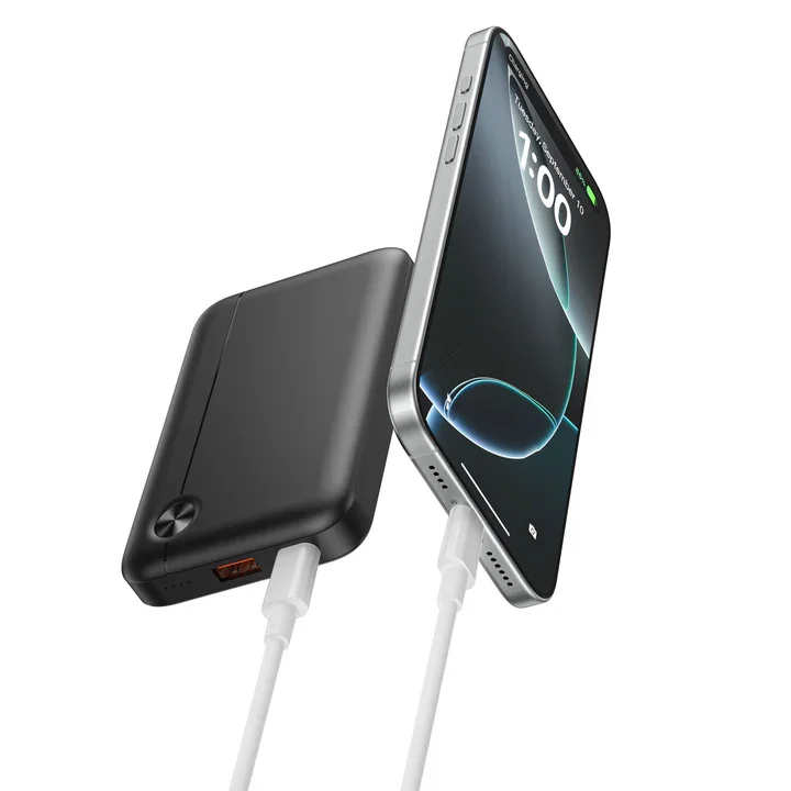 Telefon uchun 22.5W 10 000 mAh yupqa powerbank WiWU ENDURANCE Wi-P059 — Qora