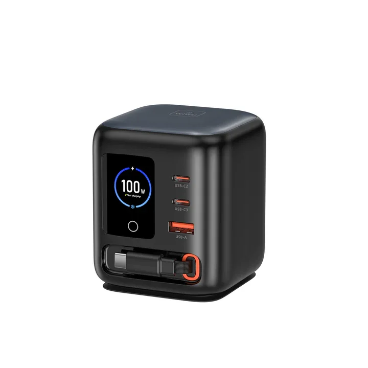 Noutbuk va telefon uchun 100W GaN quvvatlash stansiyasi WiWU WARRIOR Wi-G039