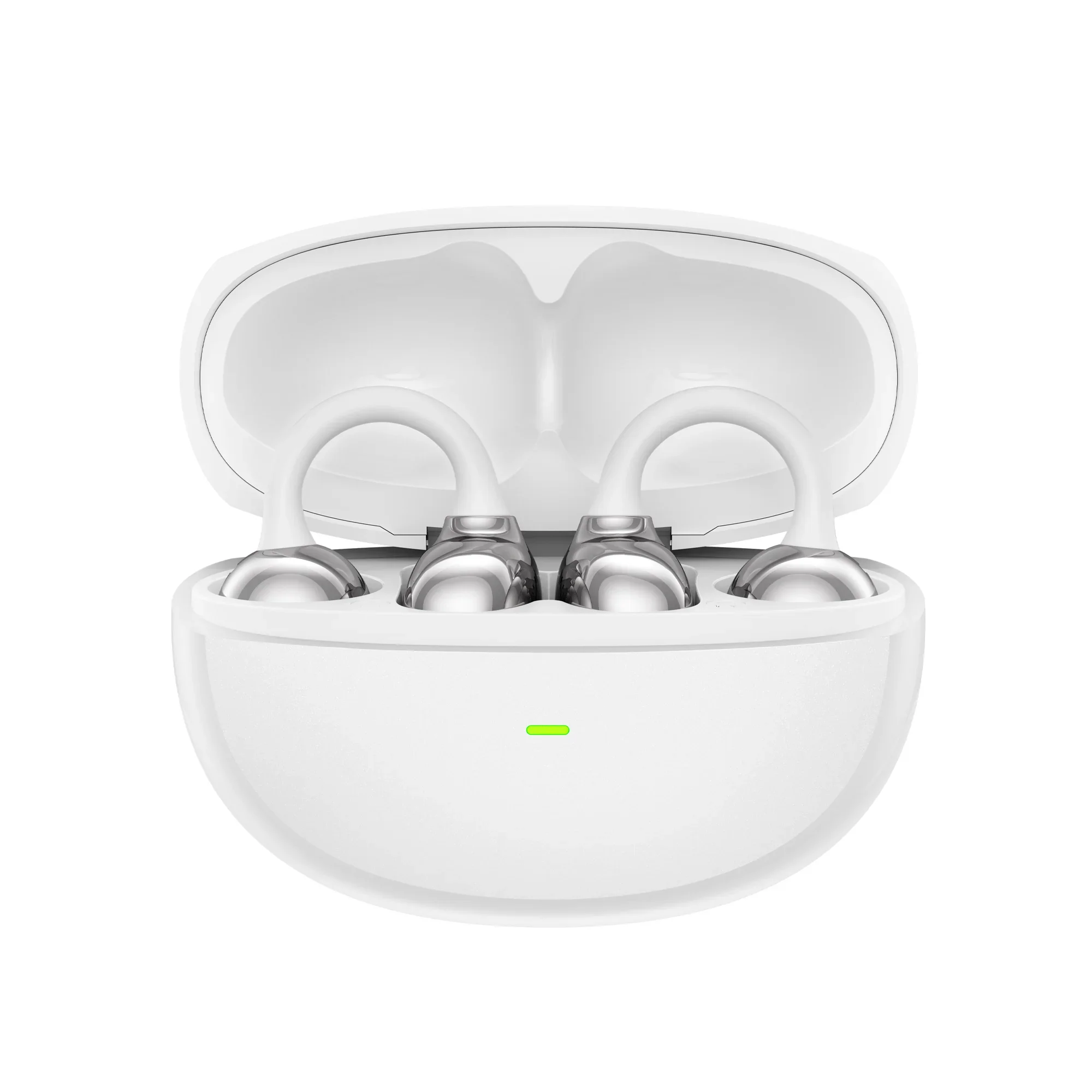 WIWU AI OWS Ai306 Wireless Earbuds – AI Tarjimonli Open Ear Bluetooth Quloqchin — Oq