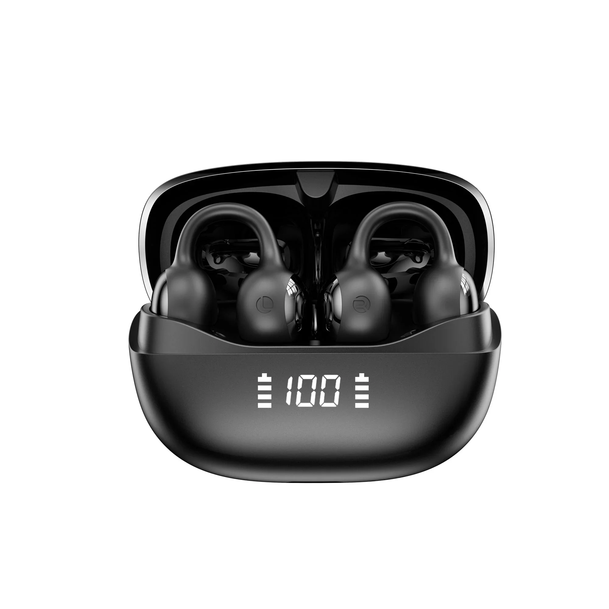 WIWU Ai302 AI OWS Wireless Earbuds – Real Time Translation Bluetooth Quloqchin — Black