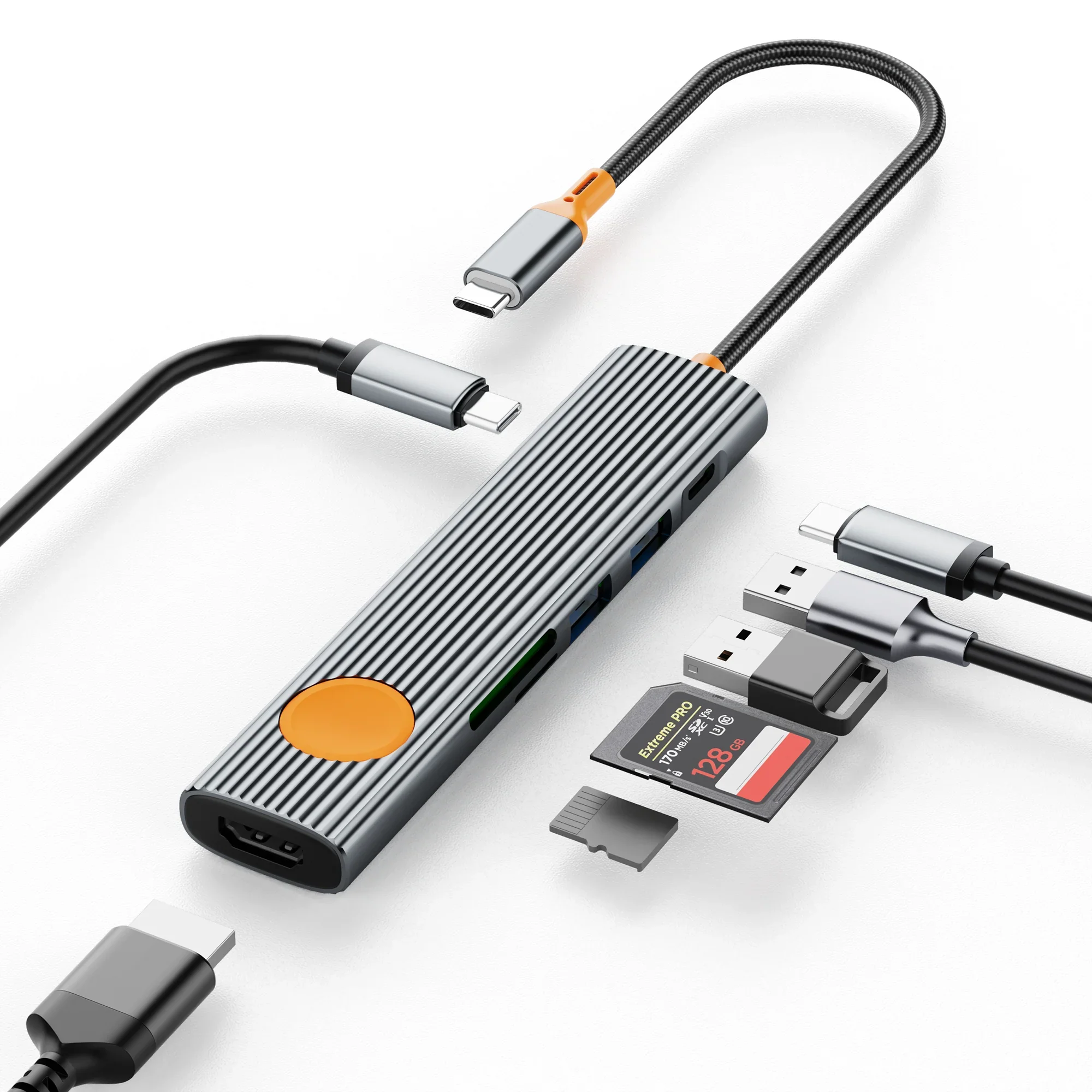 WIWU TRAVEL 7in1 Wi-HB007 – USB-C Multiport Hub Adapter