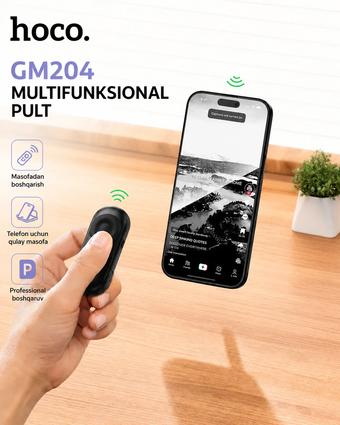 Telefon uchun masofadan boshqaruv pulti — Hoco