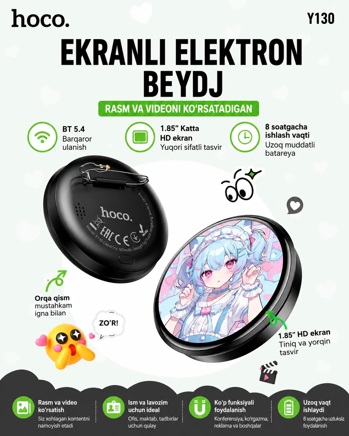 Mini ekranli Beydjik — Hoco — Powerbank