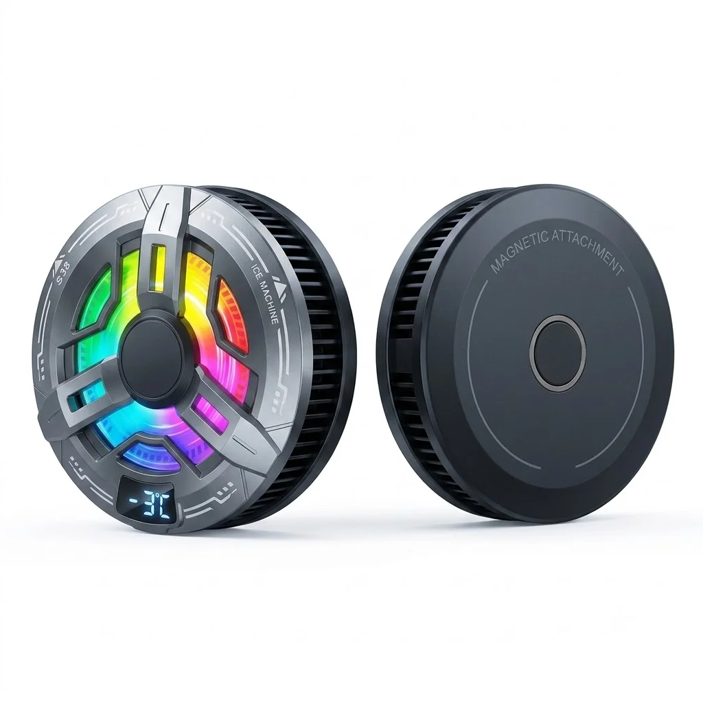 S38 Icy magnitli telefon kulleri — RGB va raqamli displeyli gaming kuller — Gaming aksesuar