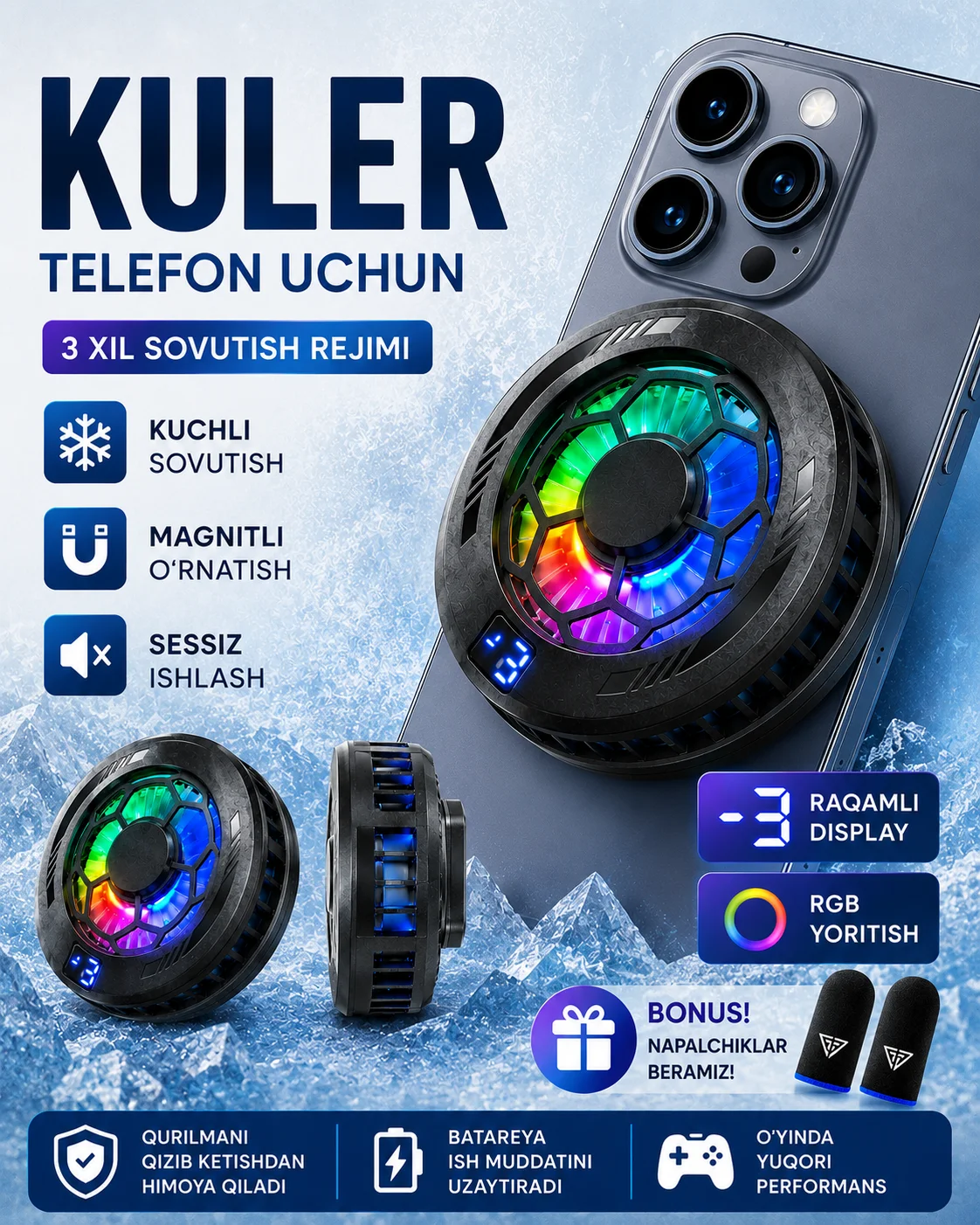 Telefon uchun magnitli kuller Game Cooler SL-81 — Gaming aksesuar
