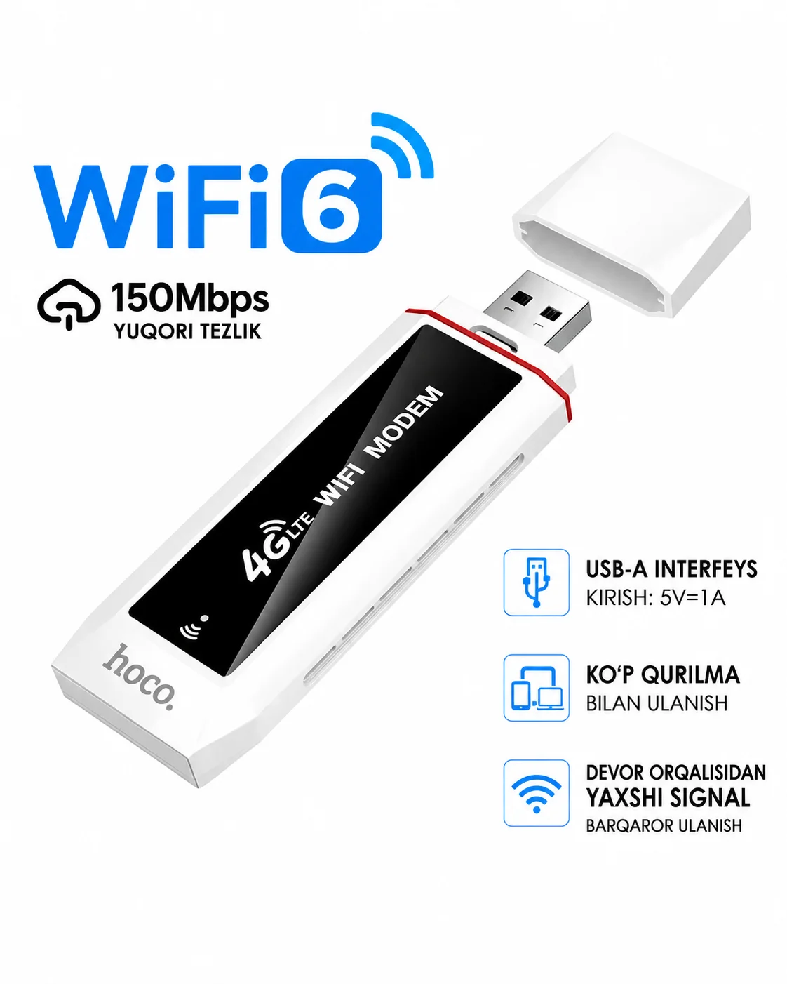 Wi-Fi Router – 4G SIM, Wi-Fi 6, USB modem — Hoco