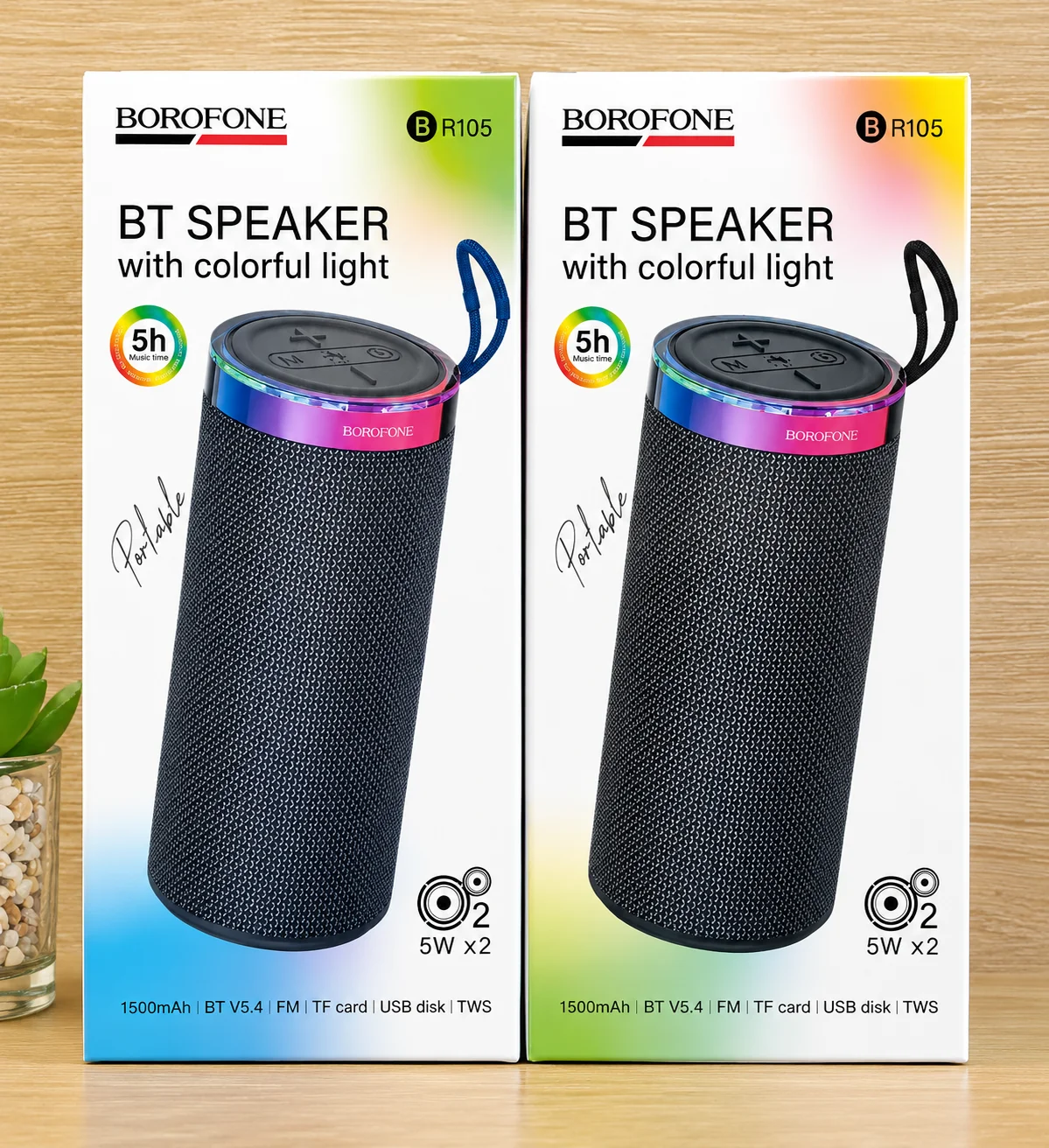 Bluetooth kolonka RGB yoritgichli simsiz — BOROFONE BR105 — 2/2