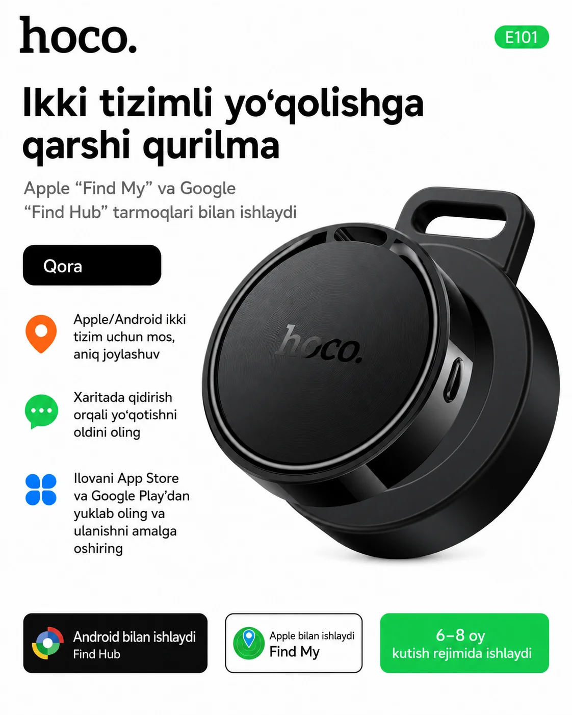 GPS Tracker Android | Smart Anti-Lost Tag | Google Find My Device — Hoco
