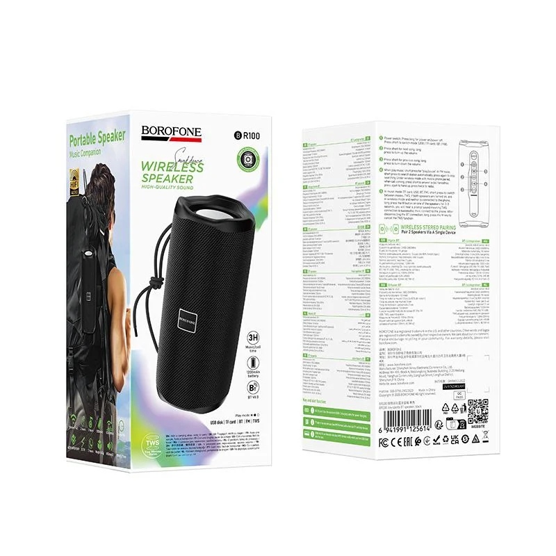 portativ Bluetooth kolonka, TWS va Bluetooth 6.0 — BOROFONE BR100 Joy