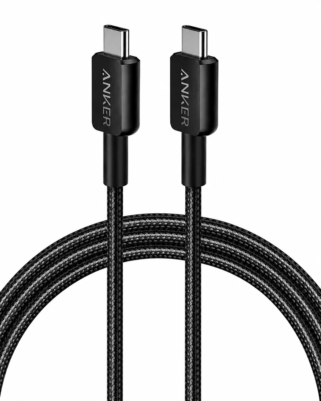 Anker quvvatlash kabeli - USB-C to USB-C 60W (3 ft / 0.9 m) — Qora