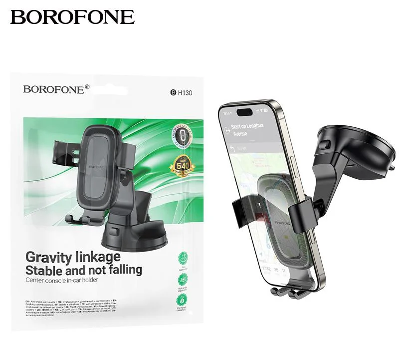 Vakuumli avtomobil telefon ushlagichi, gravitatsion qisqich — BOROFONE BH130 Follower — Telefon Holder