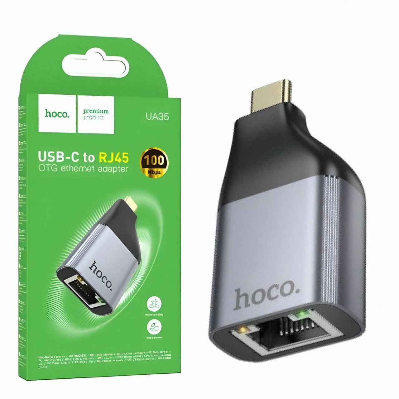 Ethernet LAN adapter - HOCO UA35 Type-C dan RJ45 ga — 2/2