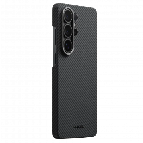 Samsung Galaxy S26 Ultra uchun ultra yupqa Pitaka premium karbon g'ilofi (chexol) — Qora