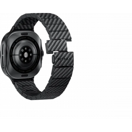 Samsung Galaxy Watch Ultra uchun premium karbon bilaguzuk (tasma / remeshok) Pitaka uslubida, magnit qulfli — 3/3