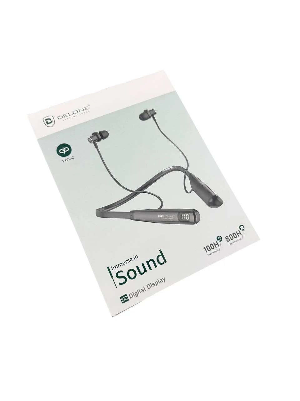 DELONE Type-C Neckband Bluetooth Quloqchin (Digital Display) — AirBuds