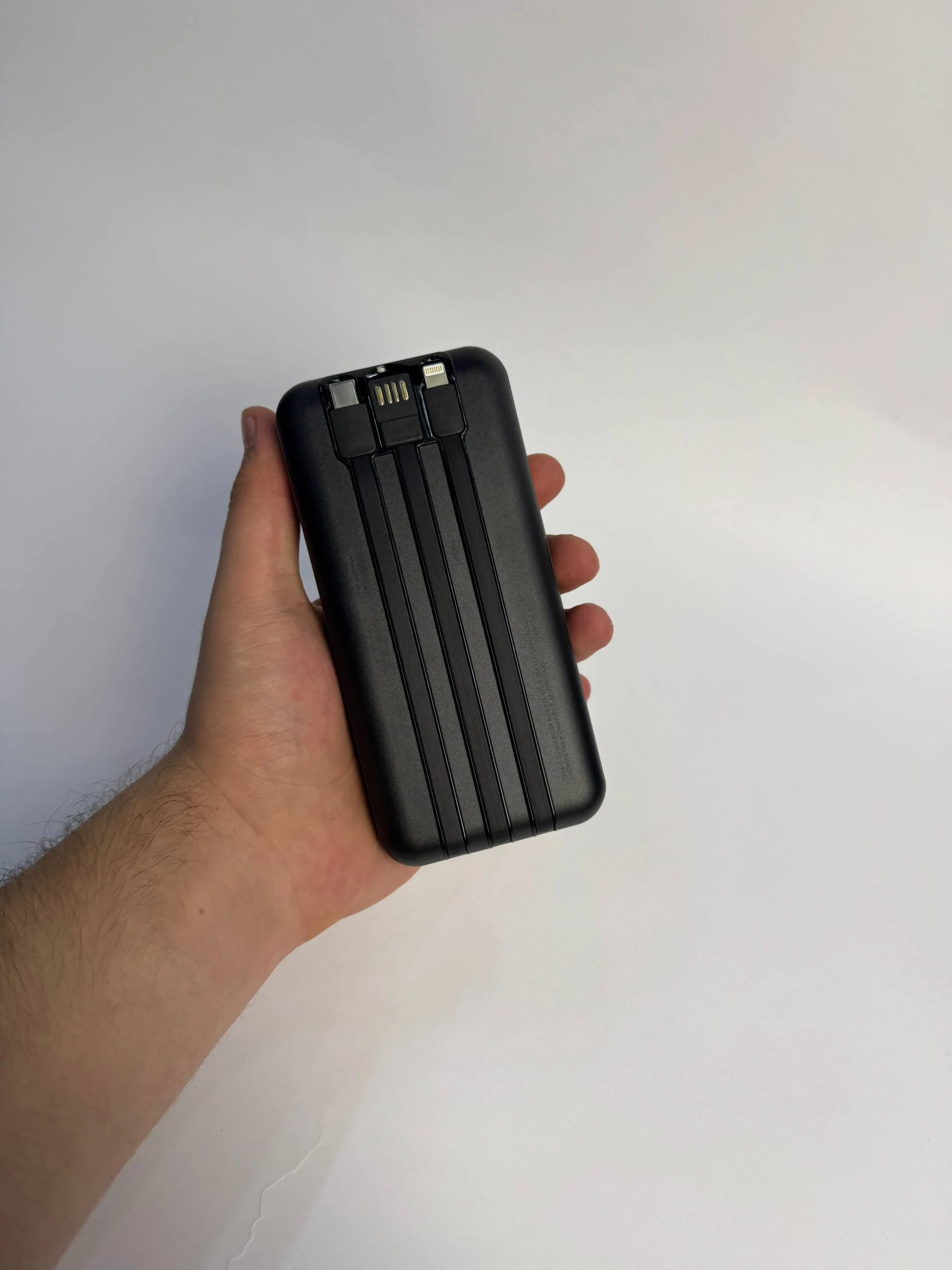 DELONE BRICK POWER 20000mAh – 22.5W Fast Charging Power Bank (Built-in Cable) — 3/4