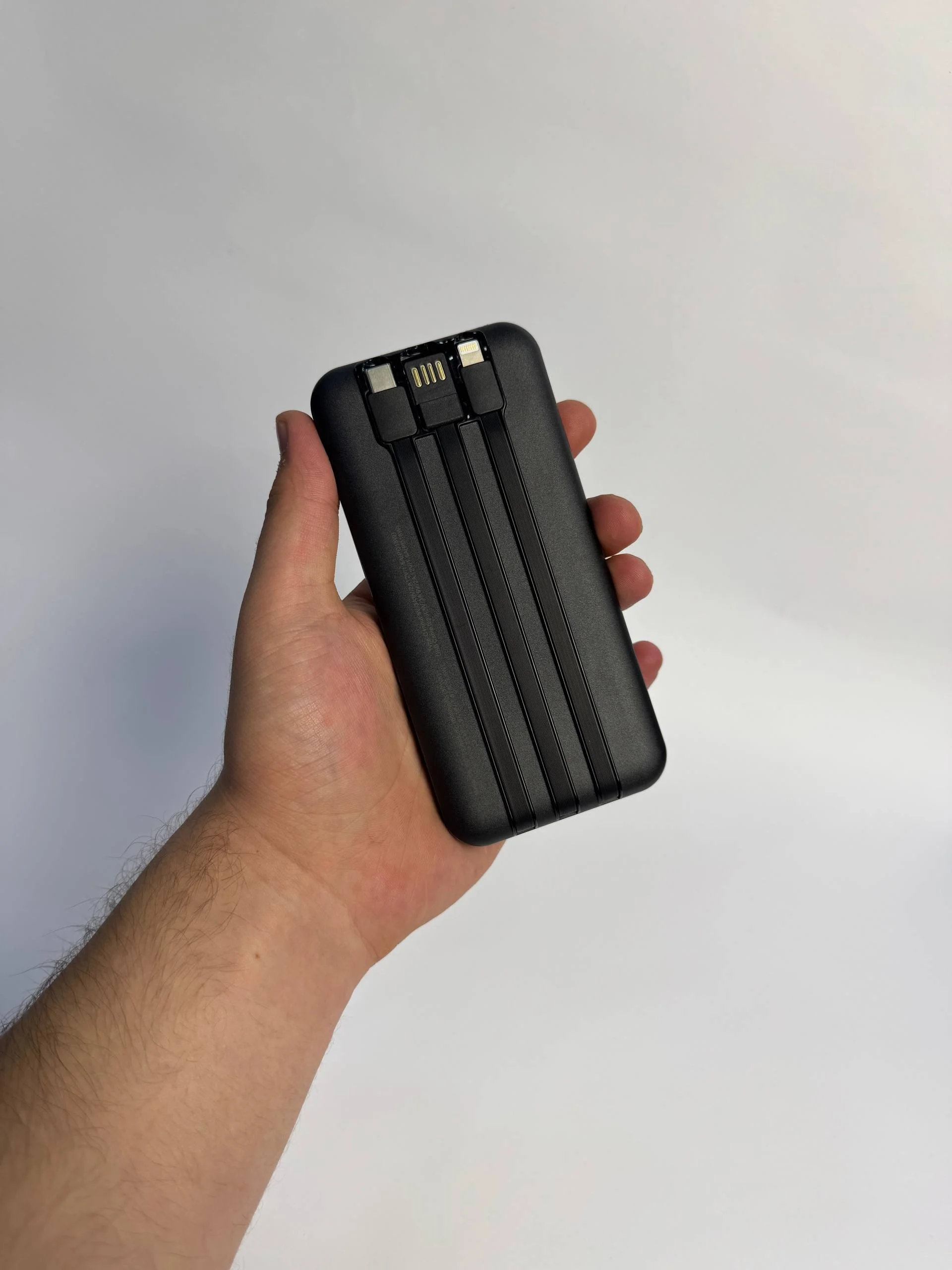 DELONE BRICK POWER 10000mAh – 22.5W Fast Charging Power Bank (Built-in Cable) — 3/4