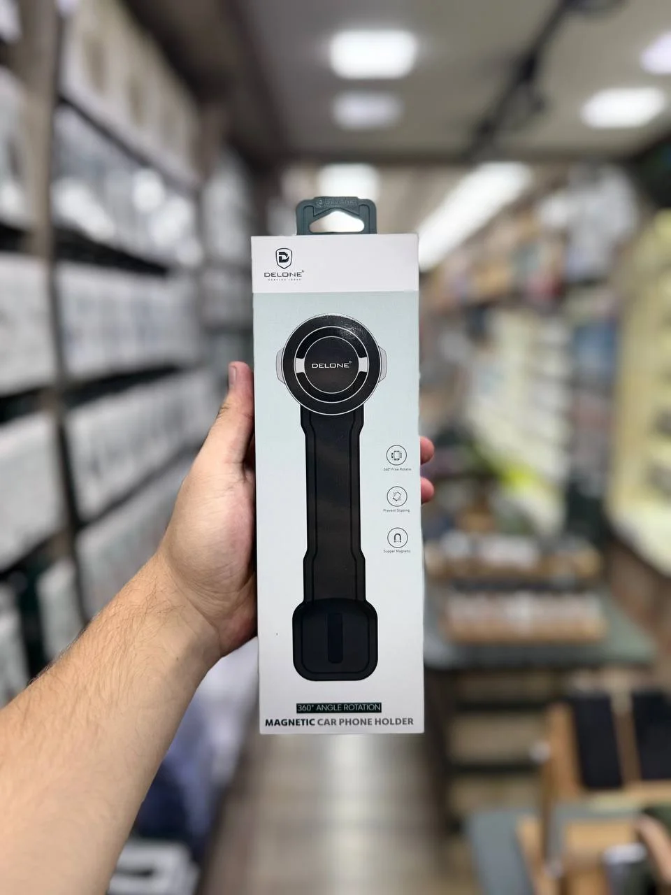 Delone D12 Magnitli Avtomobil Telefon Ushlagichi – 360° Aylanuvchi MagSafe Holder