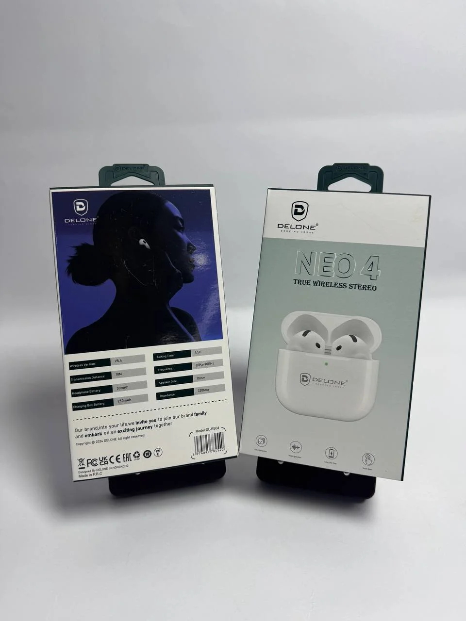Delone AirPods 4 simsiz quloqchin – Bluetooth 5.3, Touch Sensor, HD Mikrofon, Type-C zaryadlash