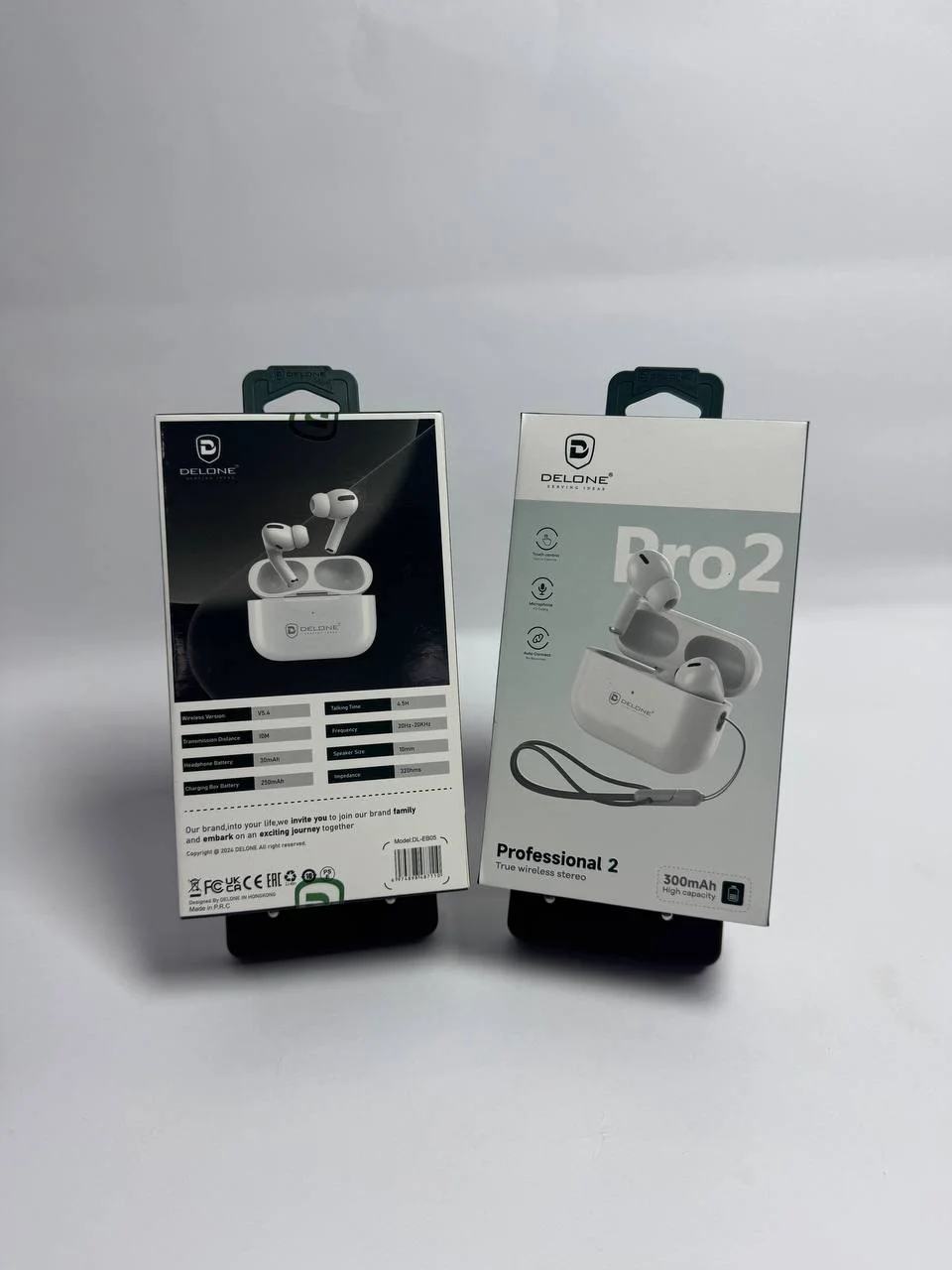 Delone Pro2 TWS Bluetooth Simsiz Quloqchin – Hi-Fi Stereo Ovoz, Sensorli Boshqaruv, Android va iPhone uchun