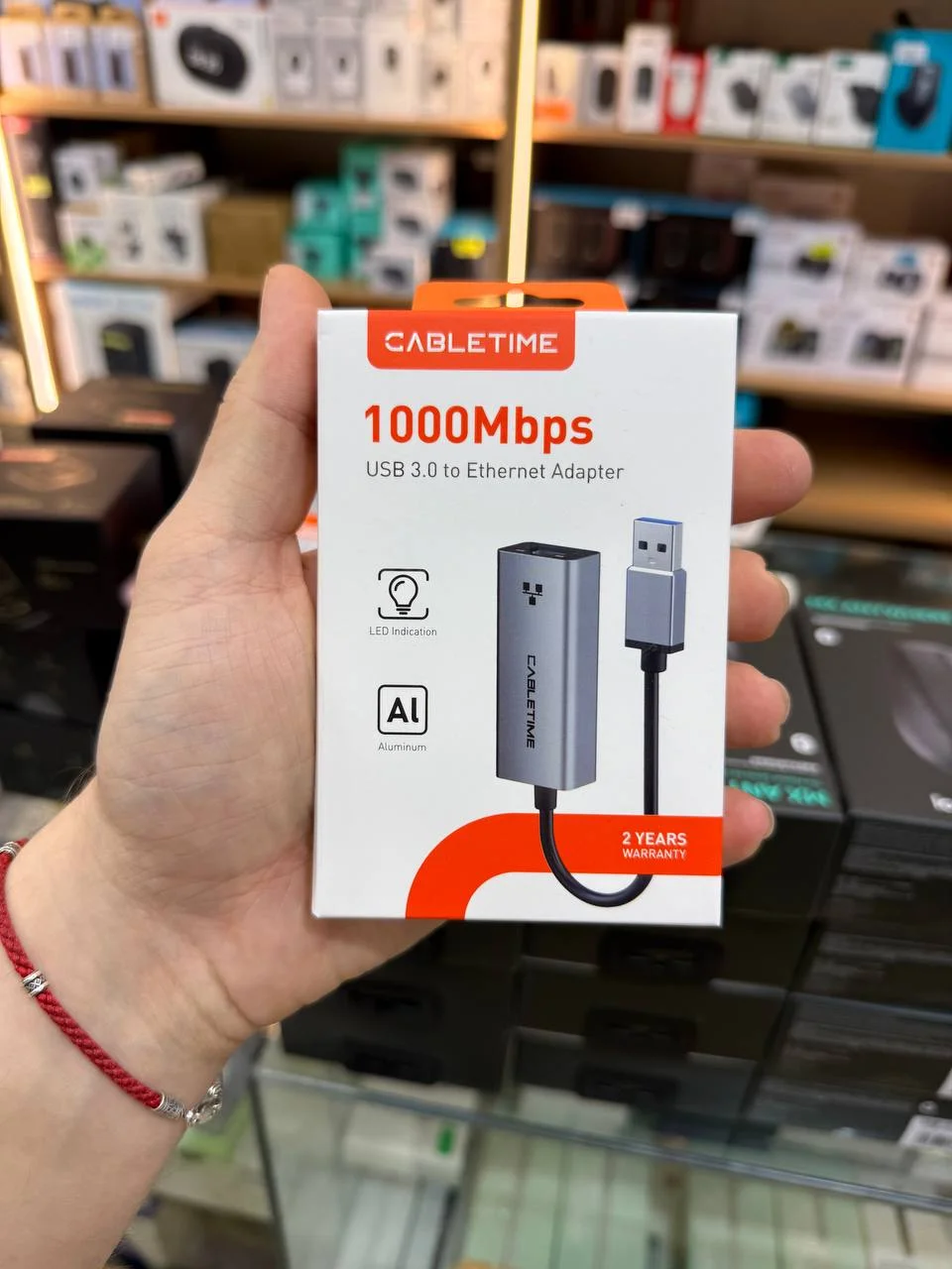 Adapter USB 3.0 to Ethernet RJ45 CableTime 1000Mbps ⚡ — CABLETIME
