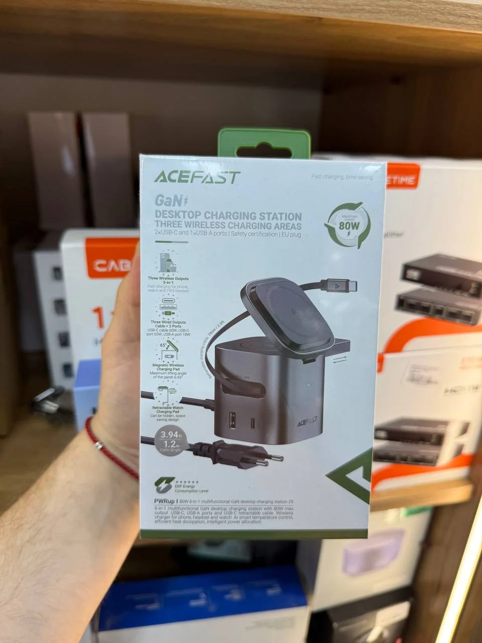 Quvvatlash stansiyasi GaN ACEFAST PWRup Z9 (80W, 6 tasi 1 da) — Acefast — Quvvatlash Stansiyasi