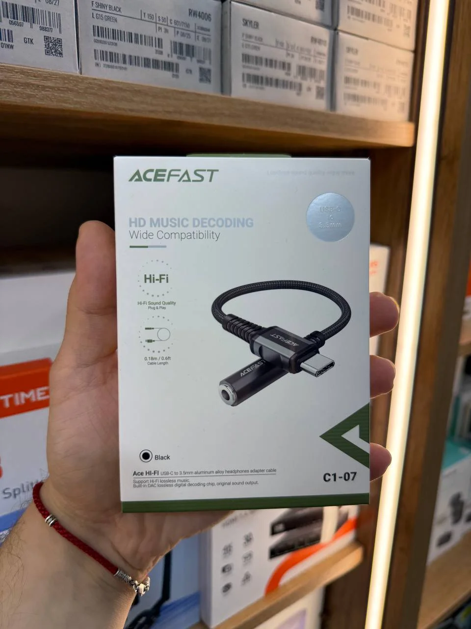 Perexadnik Audio adapter (O'tish kabeli) ACEFAST C1-07 (USB-C to 3.5mm) — Acefast