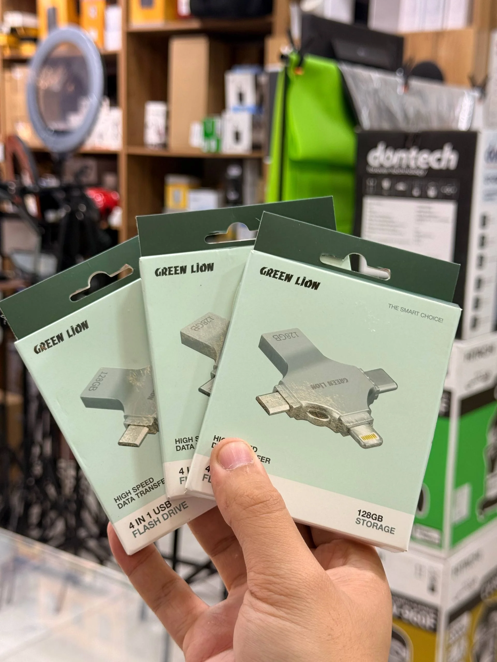Green Lion Universal USB Flash Xotira — Green Lion