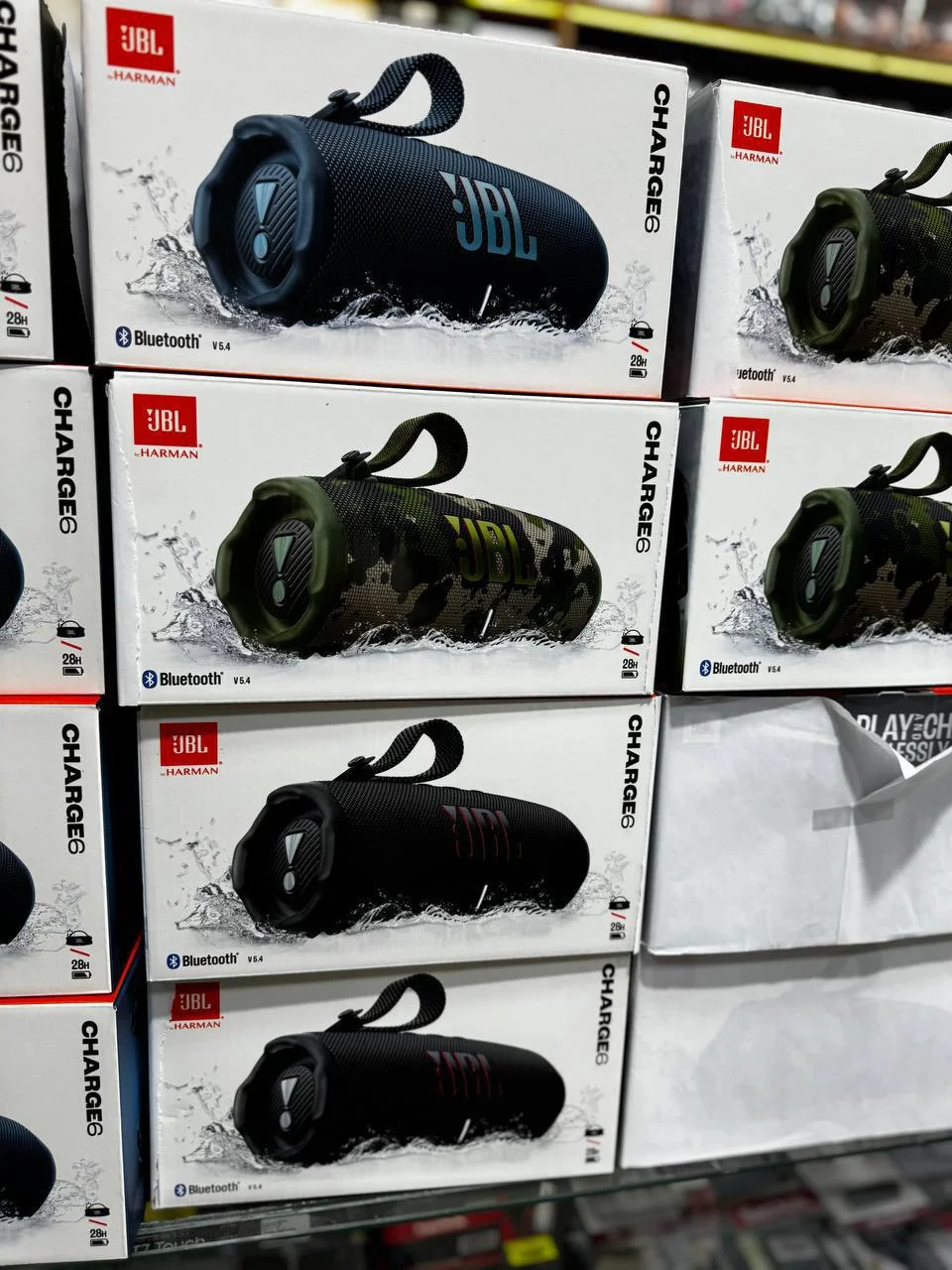 Portativ kolonka JBL Charge 6 — Kuchli bas, suvga chidamli, uzoq ishlash batareyasi, buluts kalonka — JBL