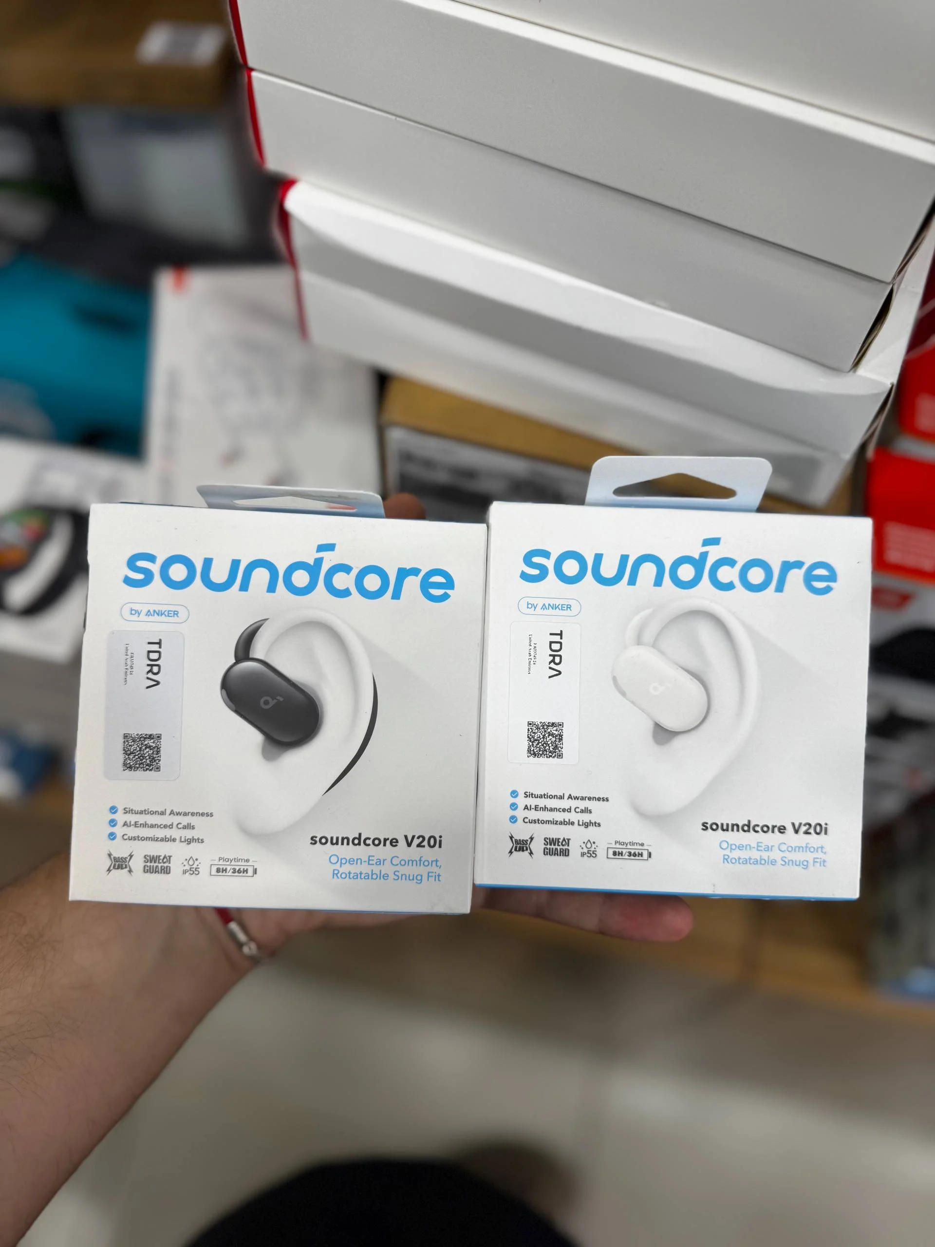 Simsiz quloqchin Anker Soundcore V20i — Open Ear Bluetooth 5.4, kuchli bas, sport uchun TWS naushnik — Anker