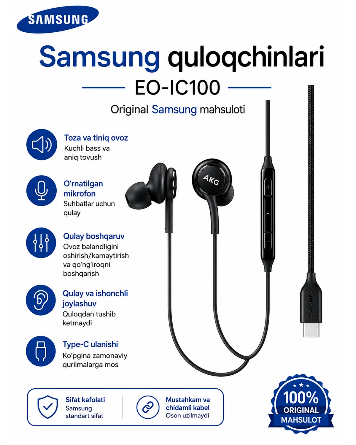 Original Samsung Type-C & 3.5mm Earphones — 2/7