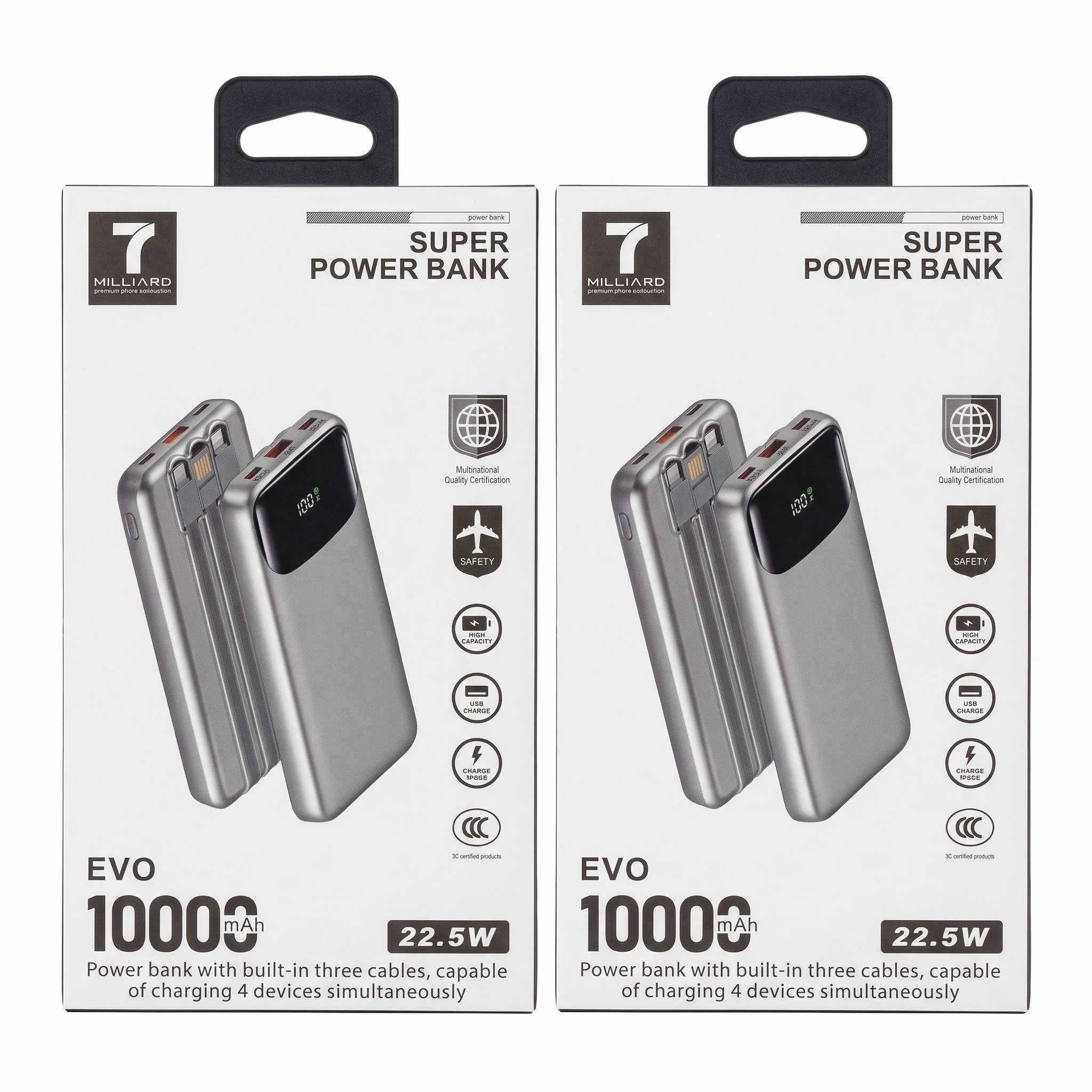 EVO Power Bank 10 000 mAh – Tezkor Quvvatlash Tashqi Batareyasi — 7 MILLIARD — Powerbank