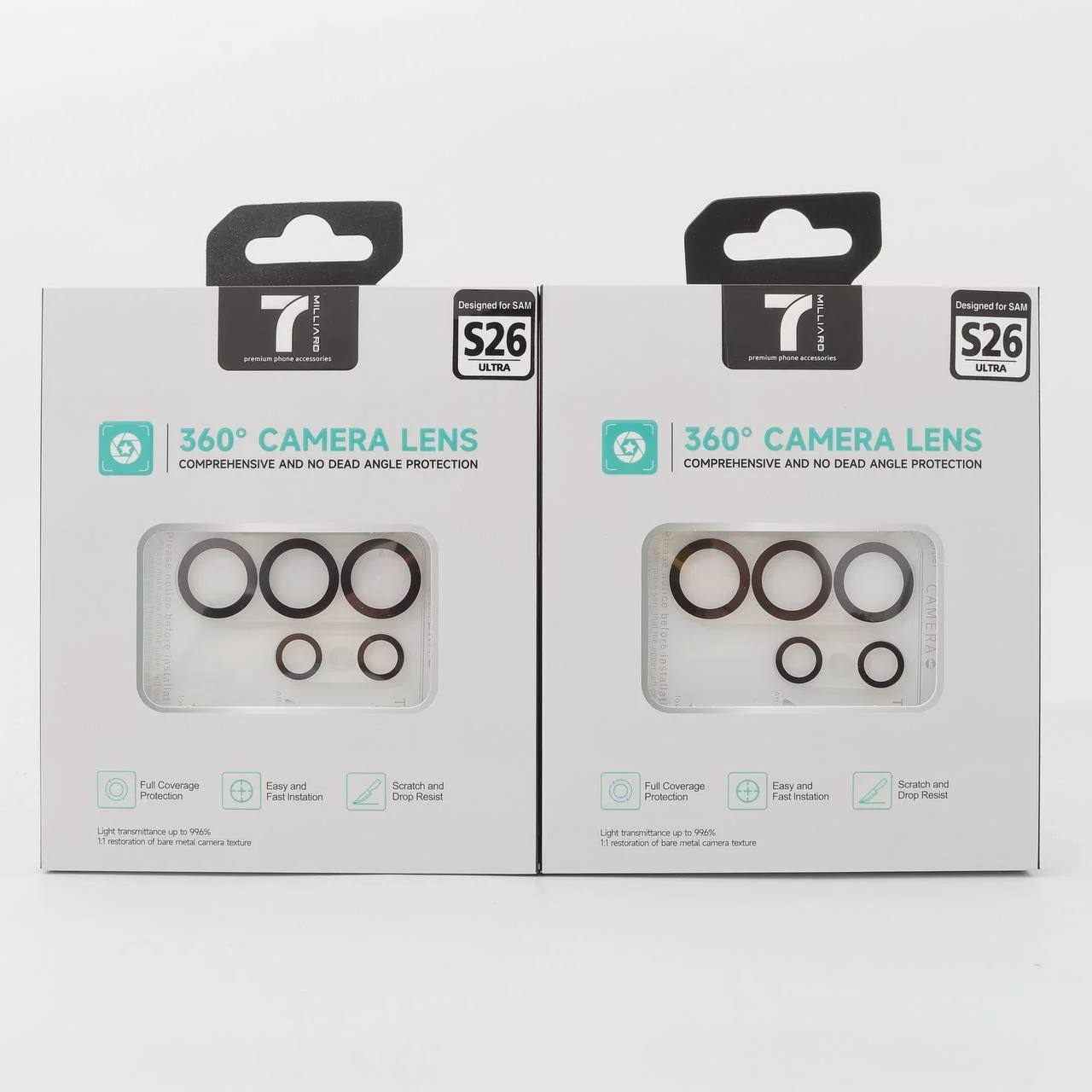7 Milliard 360° Clear Camera Lens Protector – Samsung Galaxy S26 Ultra Kamera Linzasi Himoyasi — 7 MILLIARD