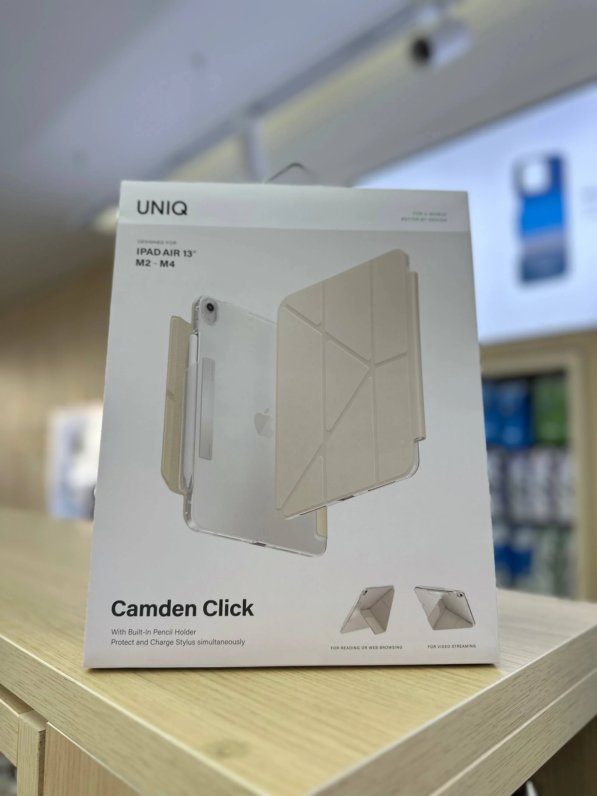 iPad Pro M2,M4,M5, Air modellari Premyum kachestvali chexol — Ivory