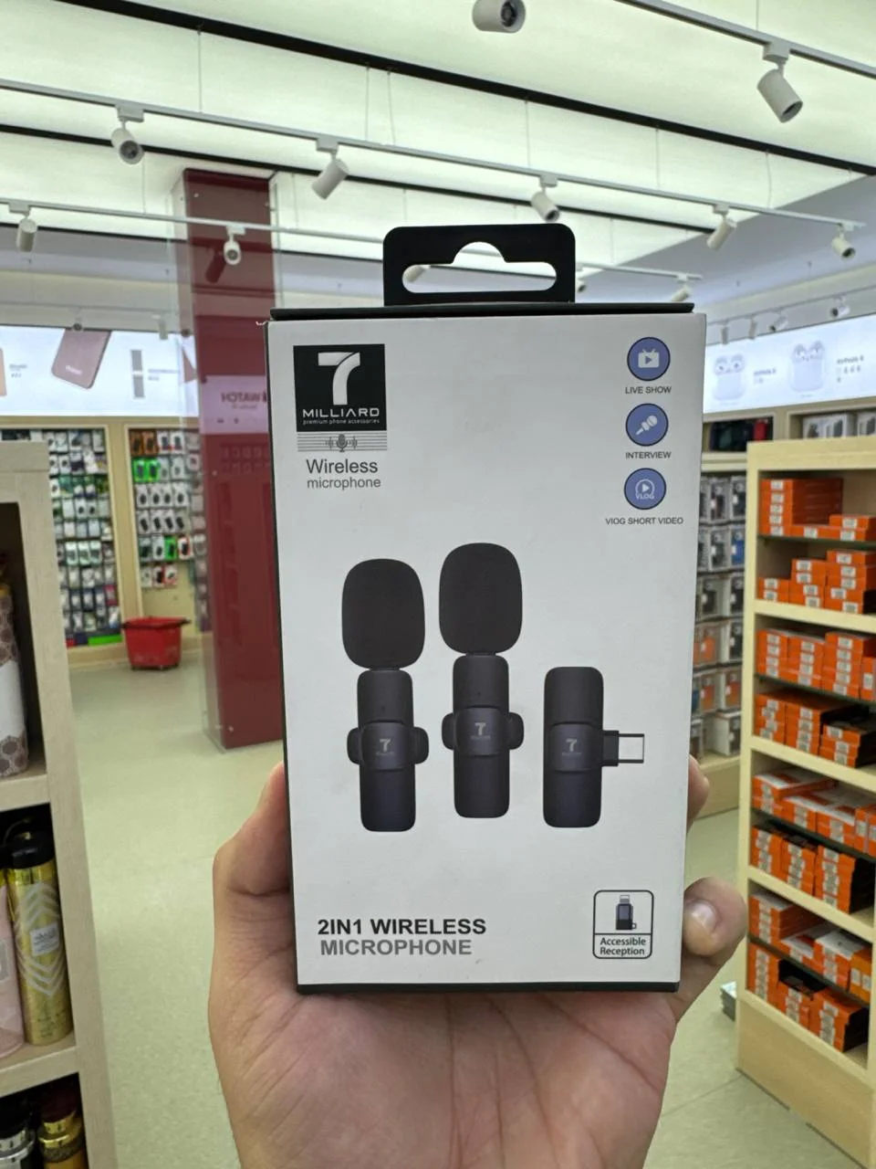 7 Milliard 2-in-1 Wireless Microphone – Type-C Simsiz Mikrofon — 7 MILLIARD