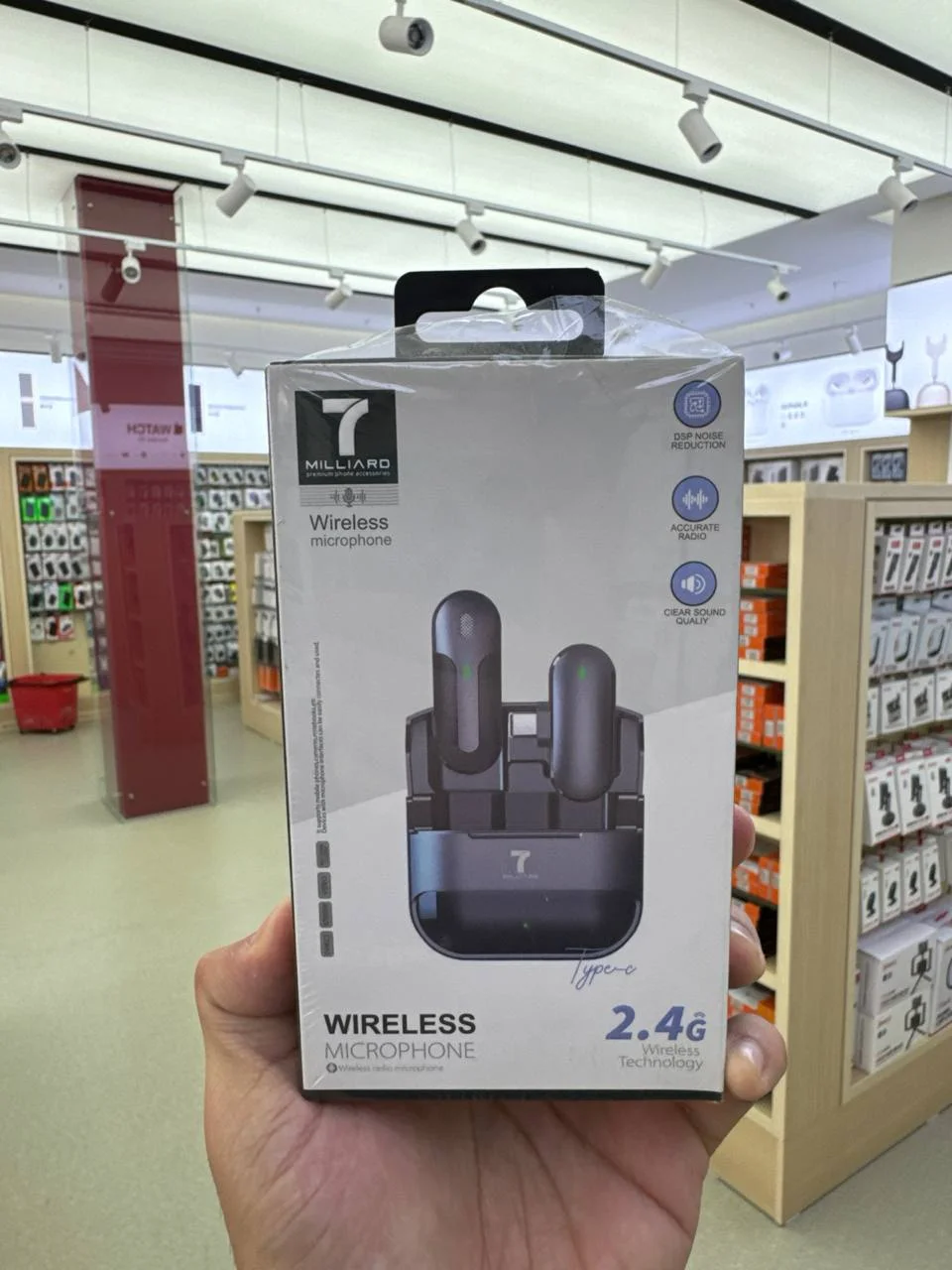 7 Milliard Wireless Microphone 2.4G – Type-C Simsiz Mikrofon — 7 MILLIARD