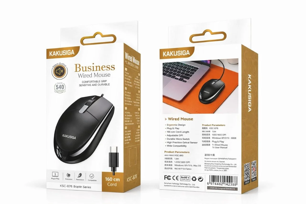KAKUSIGA KSC-876 – USB Type-C Simli Kompyuter Sichqonchasi — Kakusiga