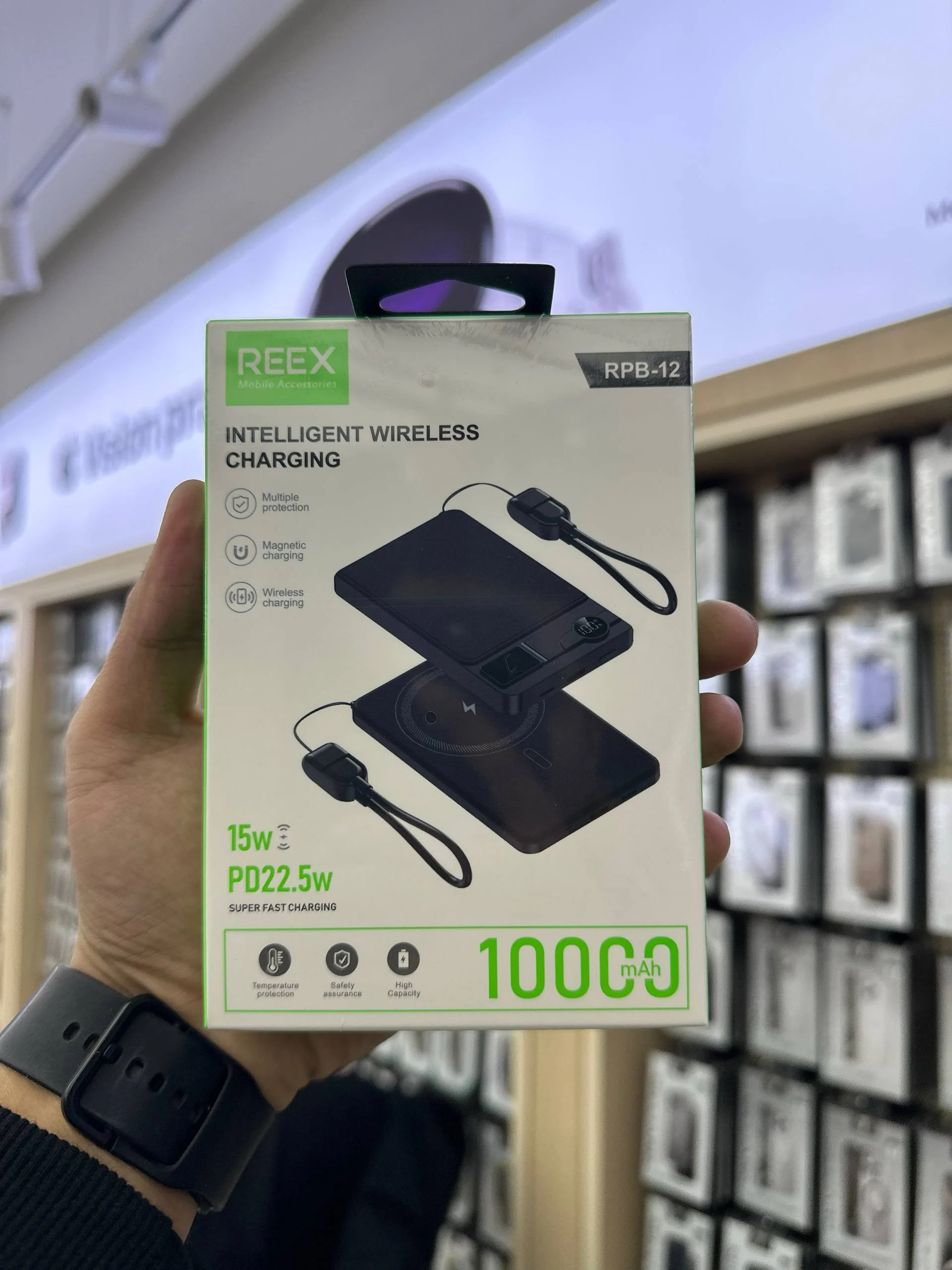 PowerBank REEX RPB-12 10000mAh Wireless Charging PD 22.5W — Reex