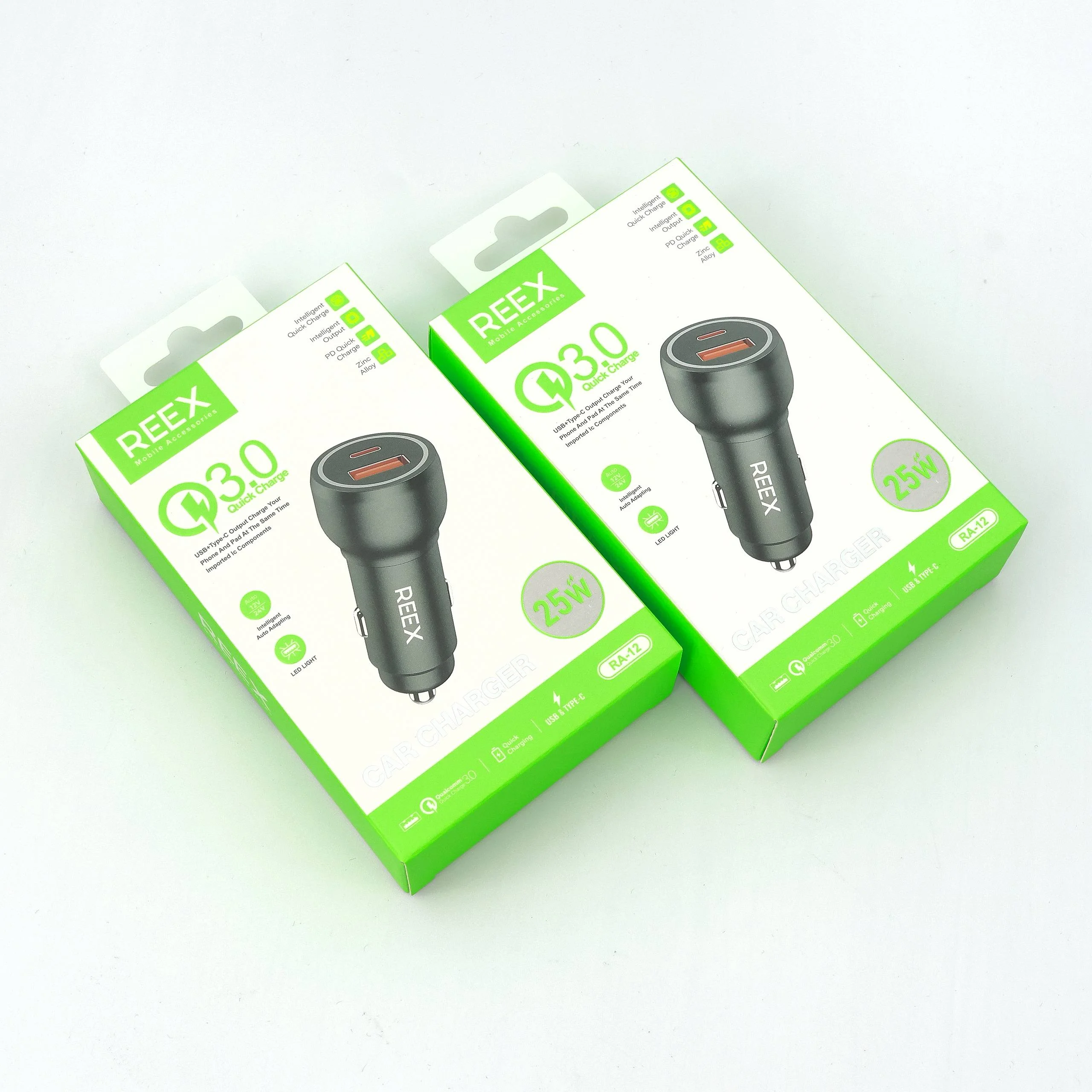 Avtomobil zaryadlagichi REEX RA-12 QC3.0 25W — Reex
