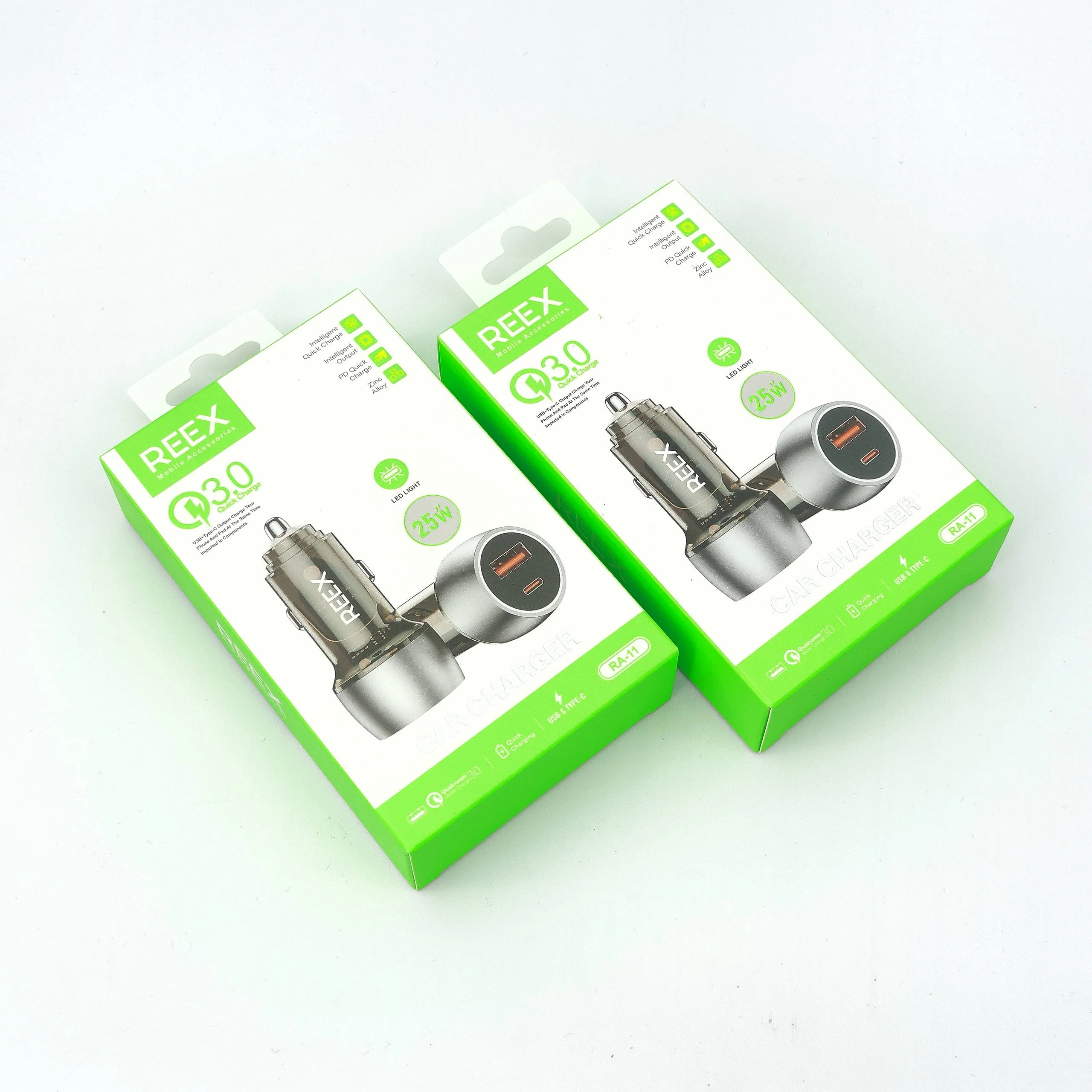 Nomi: Avtomobil zaryadlagichi REEX RA-11 QC3.0 25W (metall korpus) — Reex