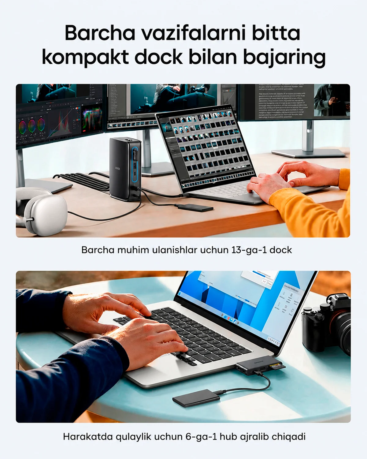 Anker Dock Station – 3 Monitorli USB-C/Thunderbolt Hub — 3/7