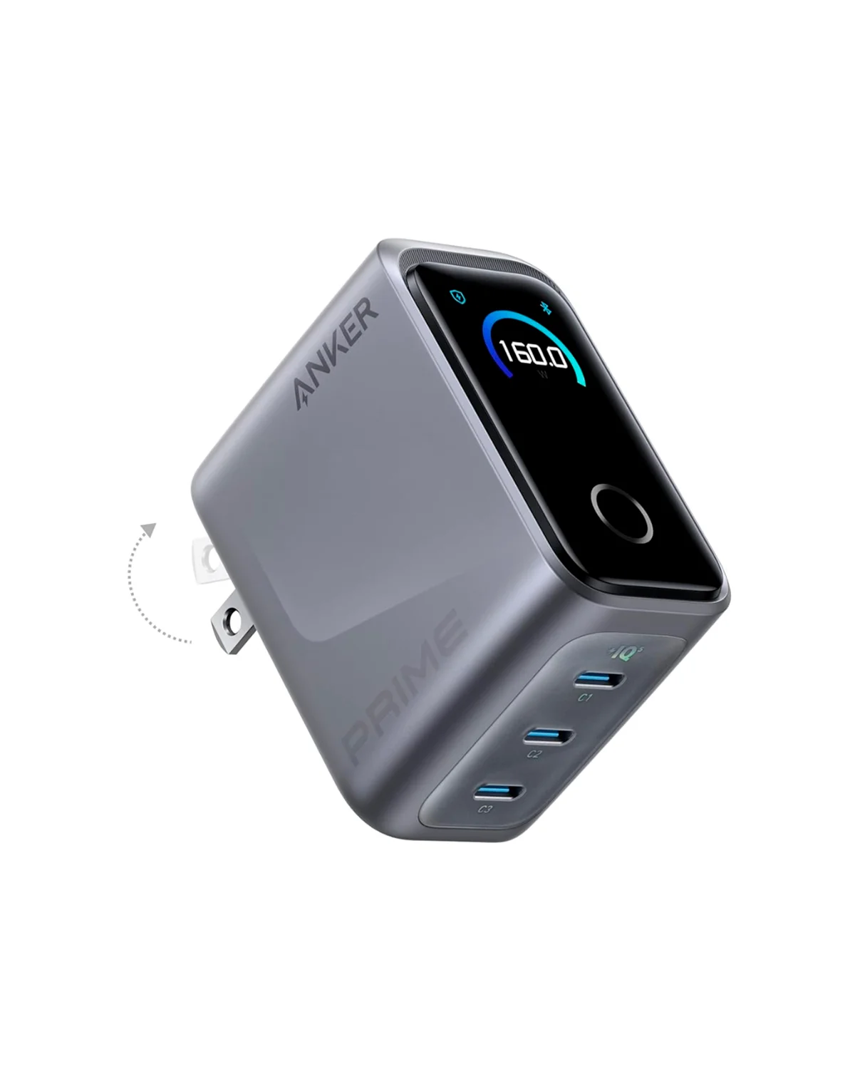 Aqlli universal quvvatlash qurilmasi Anker Prime 160W Wall Charger (3 ta USB-C) — 2/6