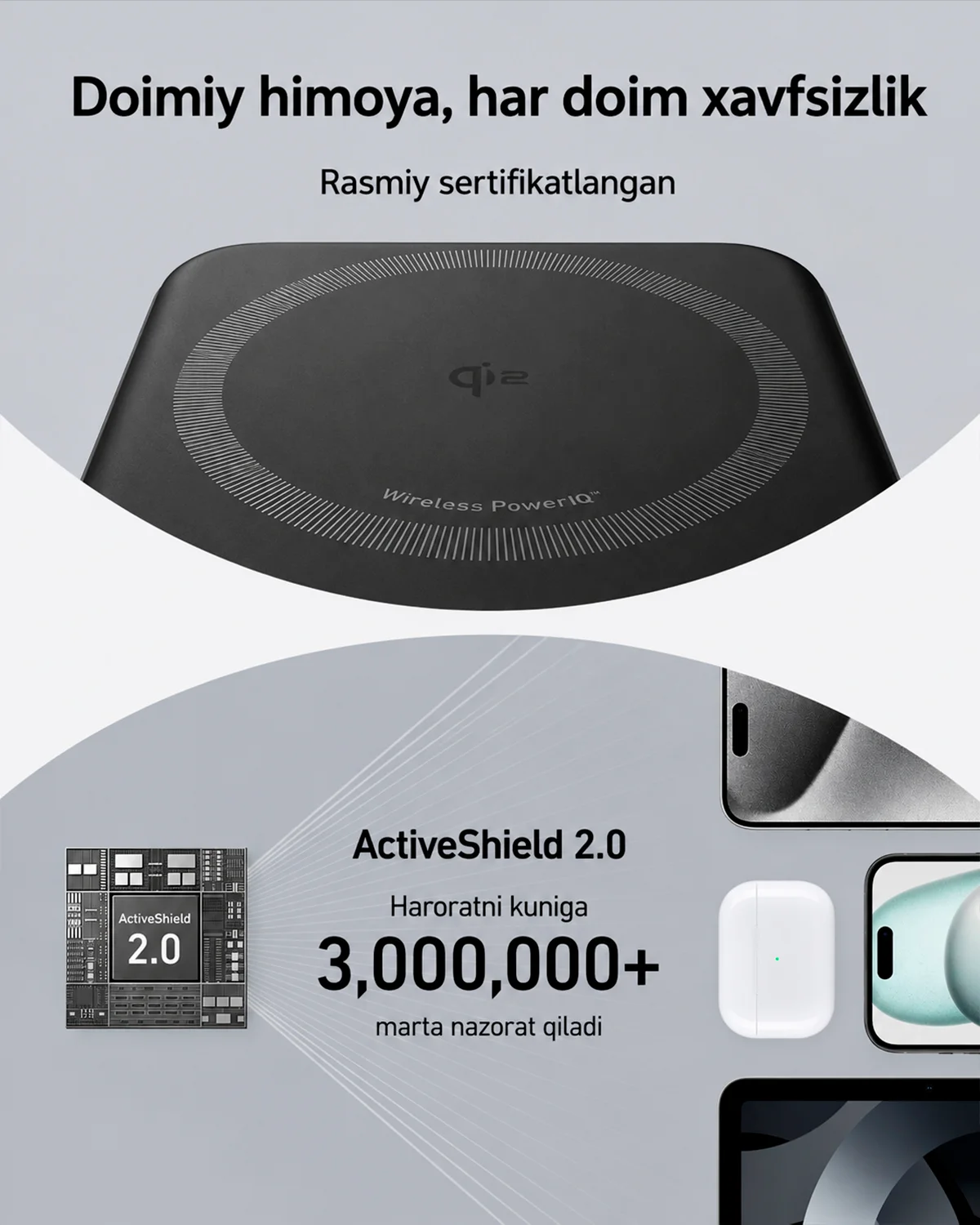 Powerbank Anker MagGo A1654 10000mAh Qi2 15W simsiz tashqi batareya — 5/5