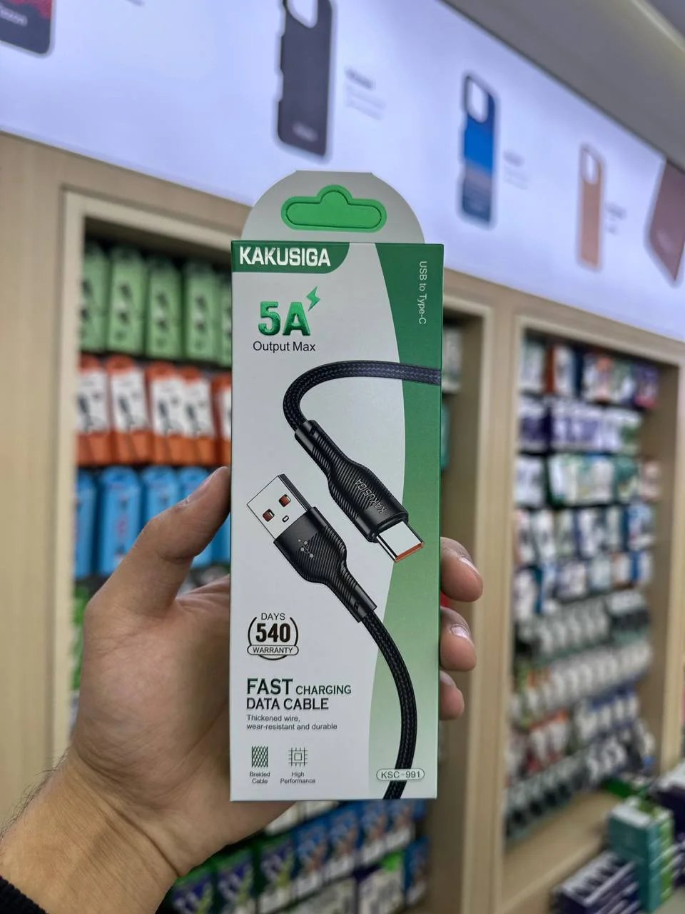 🔌 KAKUSIGA KSC-991 – USB-A to USB Type-C Fast Charging Cable (Black) — Kakusiga — Kabel