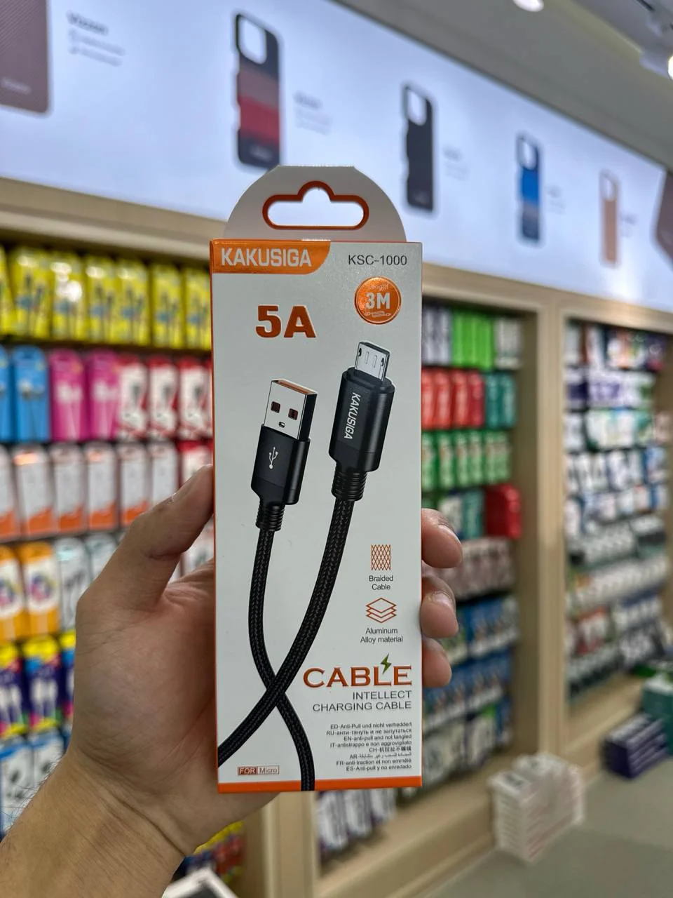 Zaryadlash Kabeli KAKUSIGA KSC-100 USB – Micro USB (V8) Qora — Kakusiga — Kabel