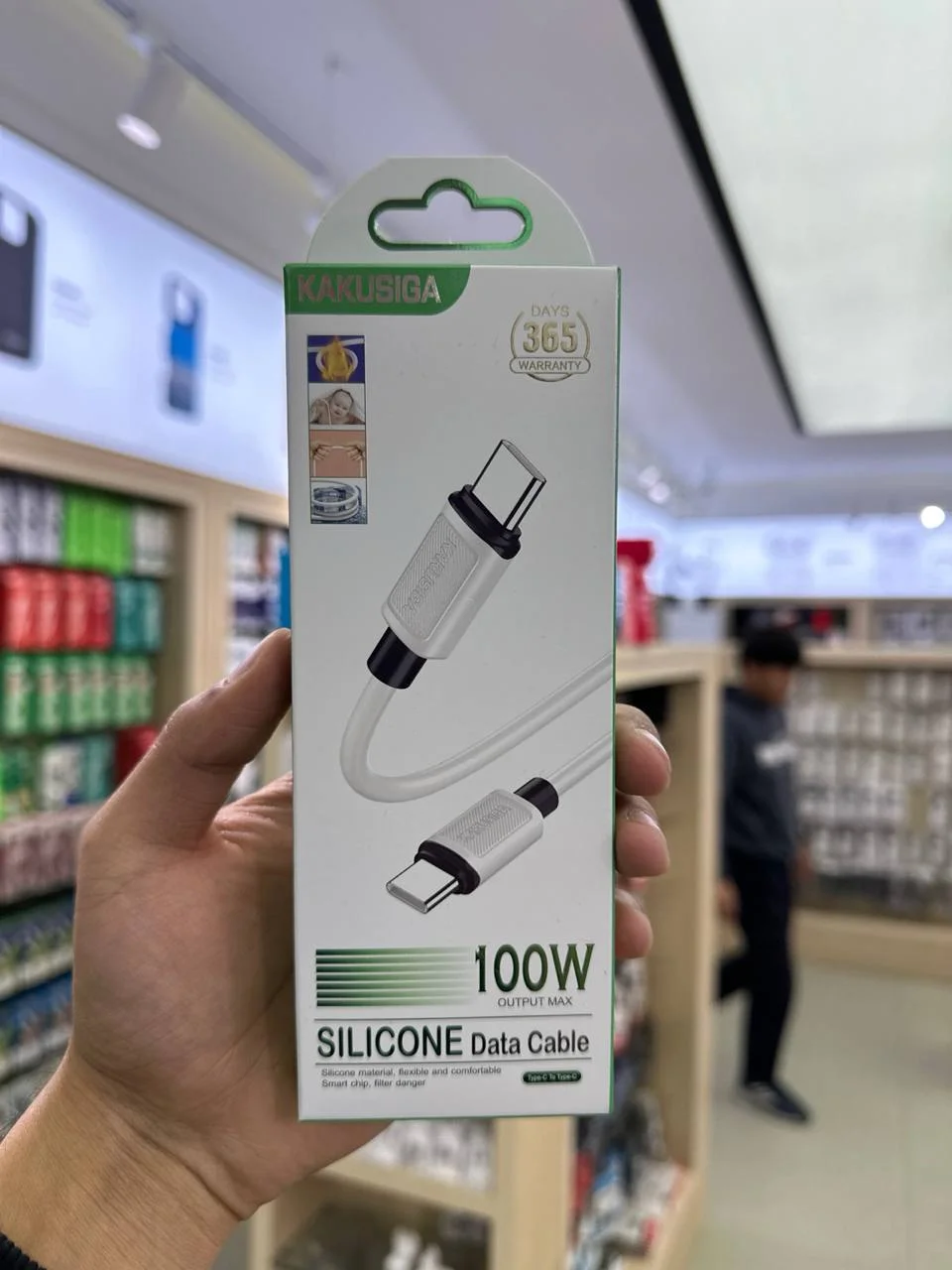 Zaryadlash Kabeli KAKUSIGA KSC-998 USB Type-C – Type-C 100W 1m Oq — Kakusiga — Kabel