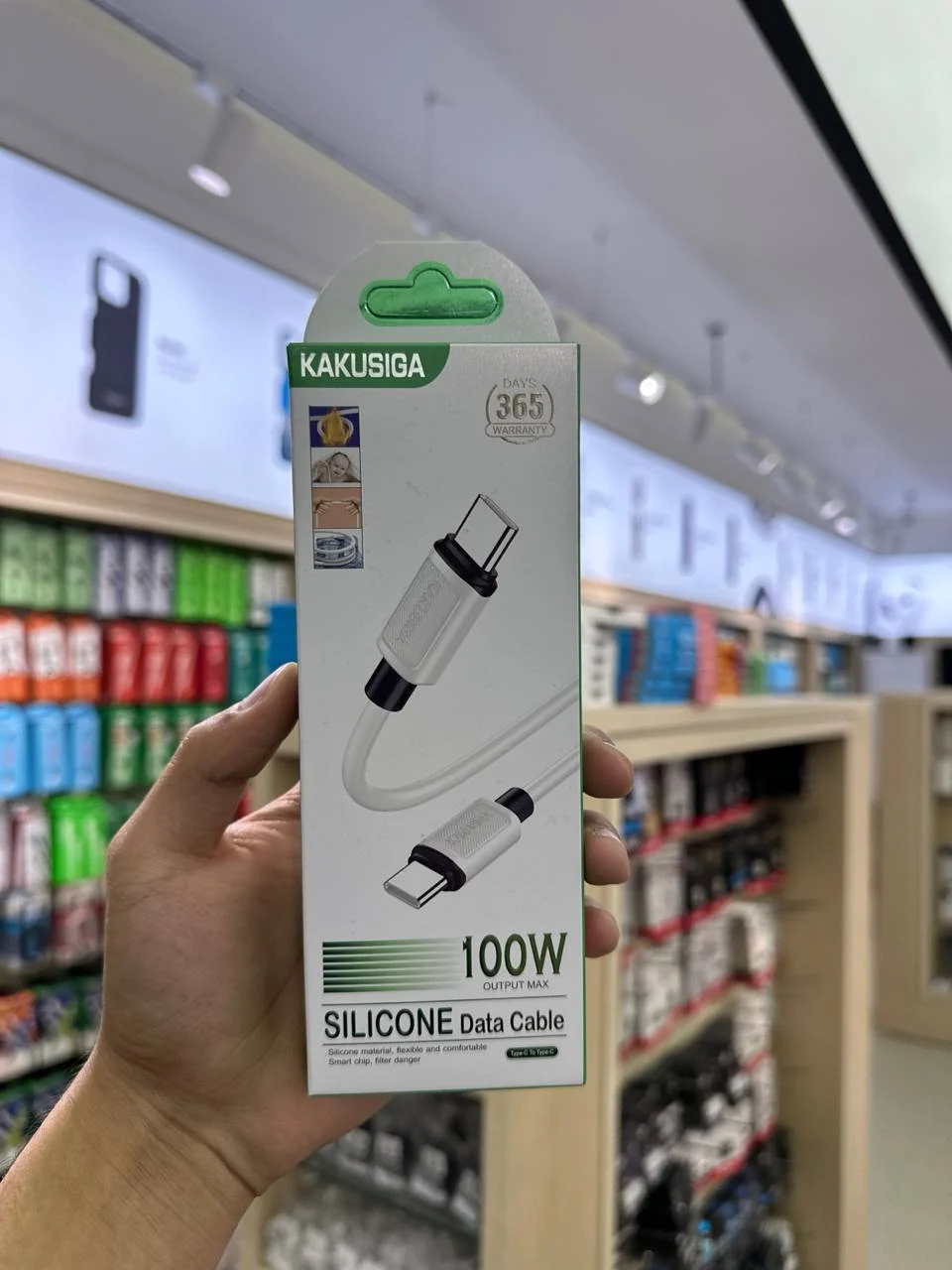 Zaryadlash Kabeli KAKUSIGA KSC-998 USB Type-C – Type-C 100W 1m Oq — Kakusiga